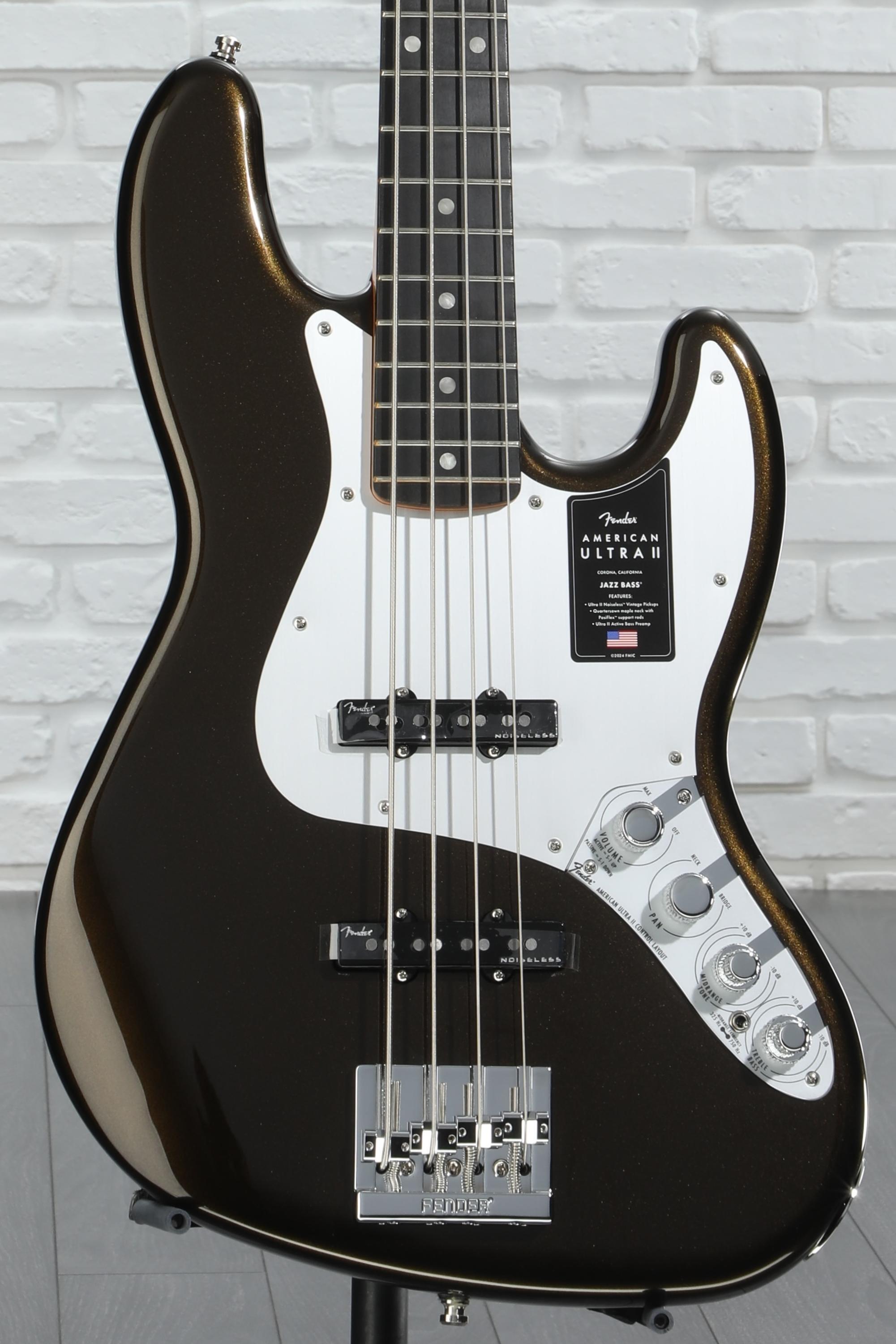 Fender American Ultra II Jazz Bass - Texas Tea, Ebony Fingerboard