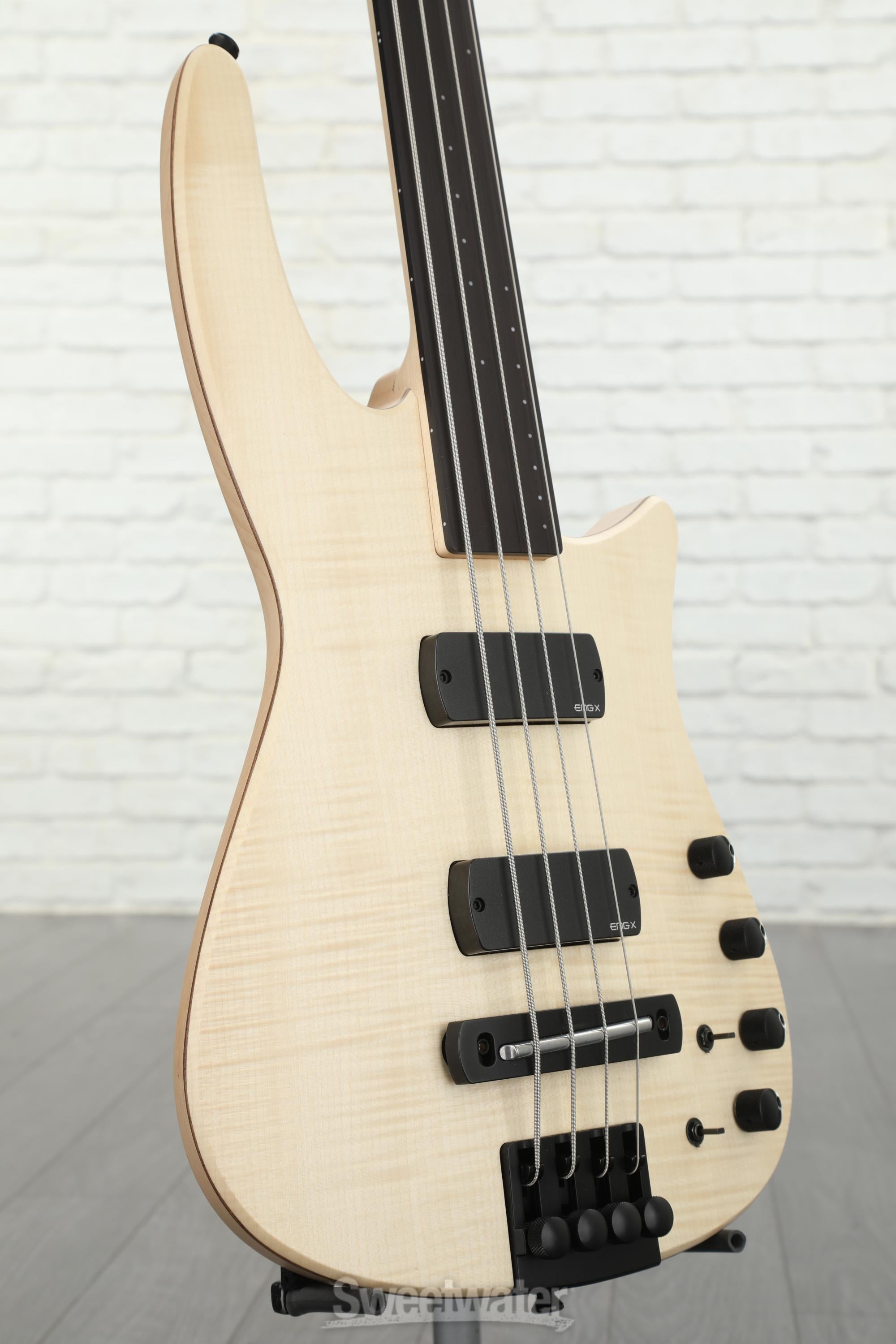 NS Design CR4 Radius Fretless Bass Guitar - Natural Satin | Sweetwater