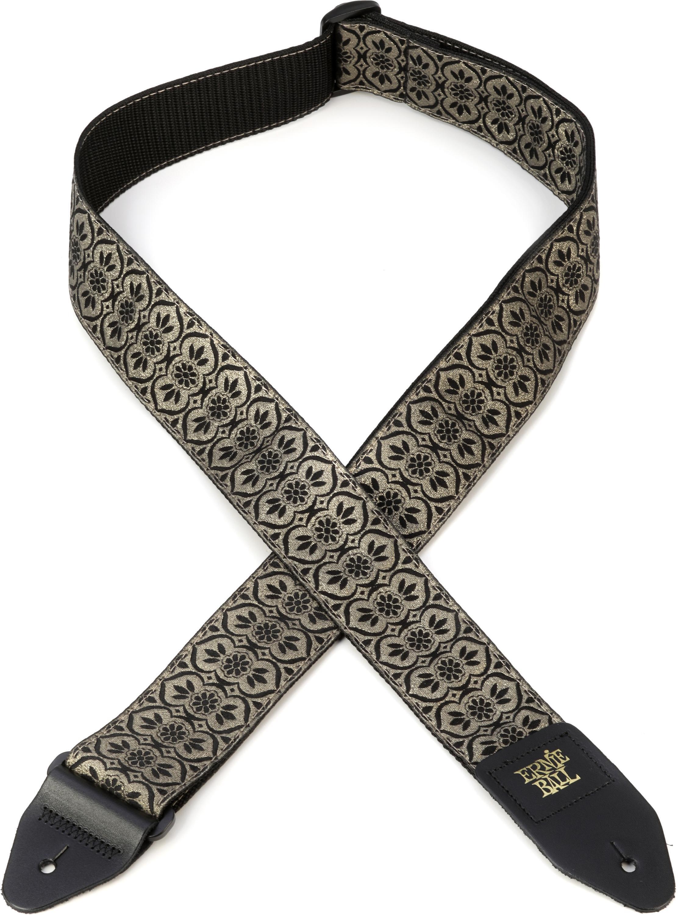 Photo of Ernie Ball Classic Jacquard Guitar Strap - Golden Garden