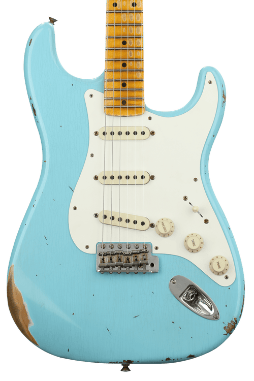 1959 Time Machine Heavy Relic Stratocaster - Aged Daphne Blue with