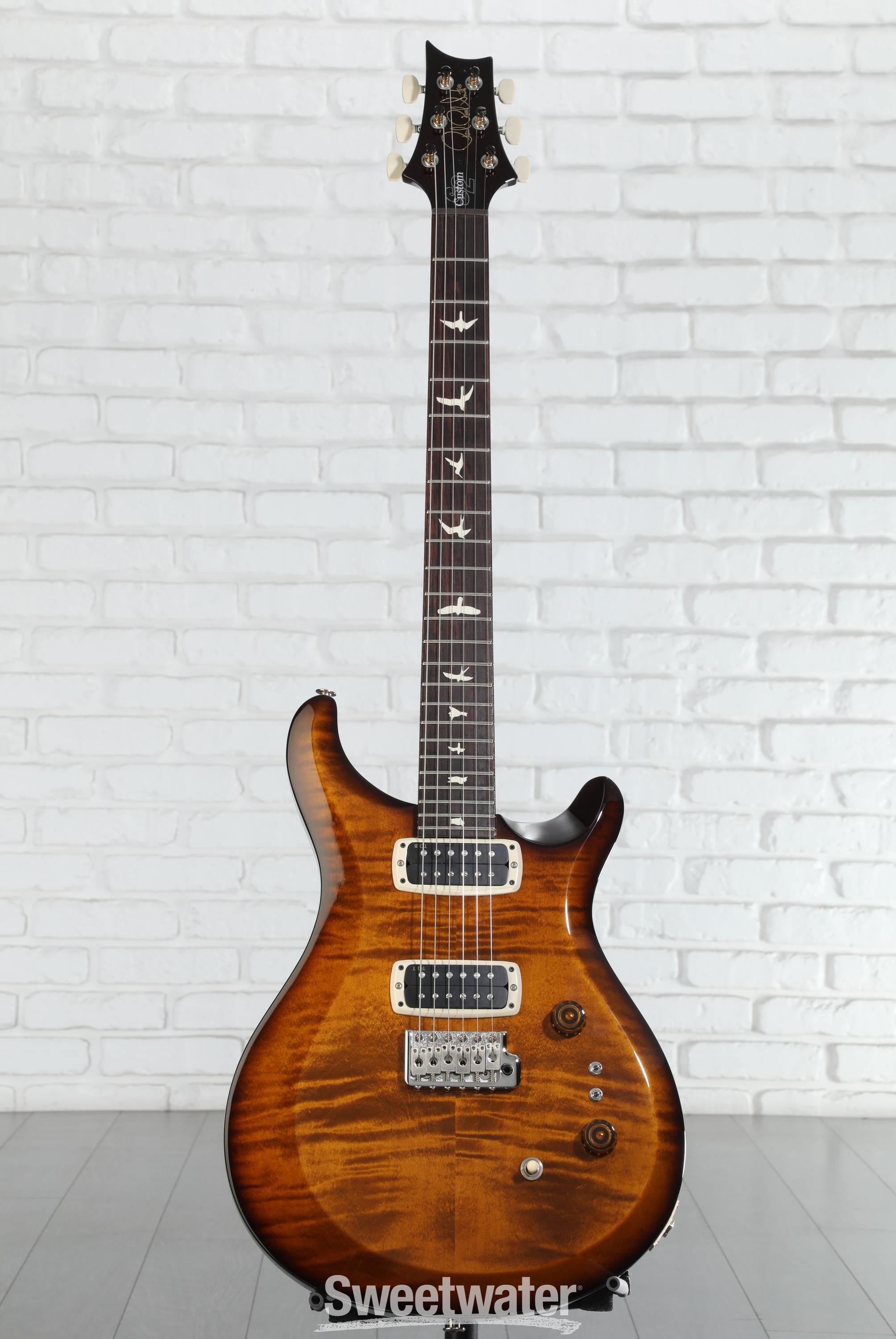 PRS S2 Custom 24-08 Electric Guitar - Black Amber | Sweetwater