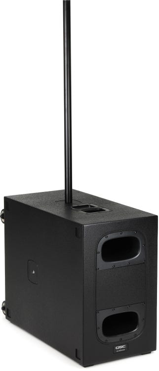 QSC K12.2 Powered Speaker pair with KS Cardioid Sub, Stands, Covers, and  Cables Bundle