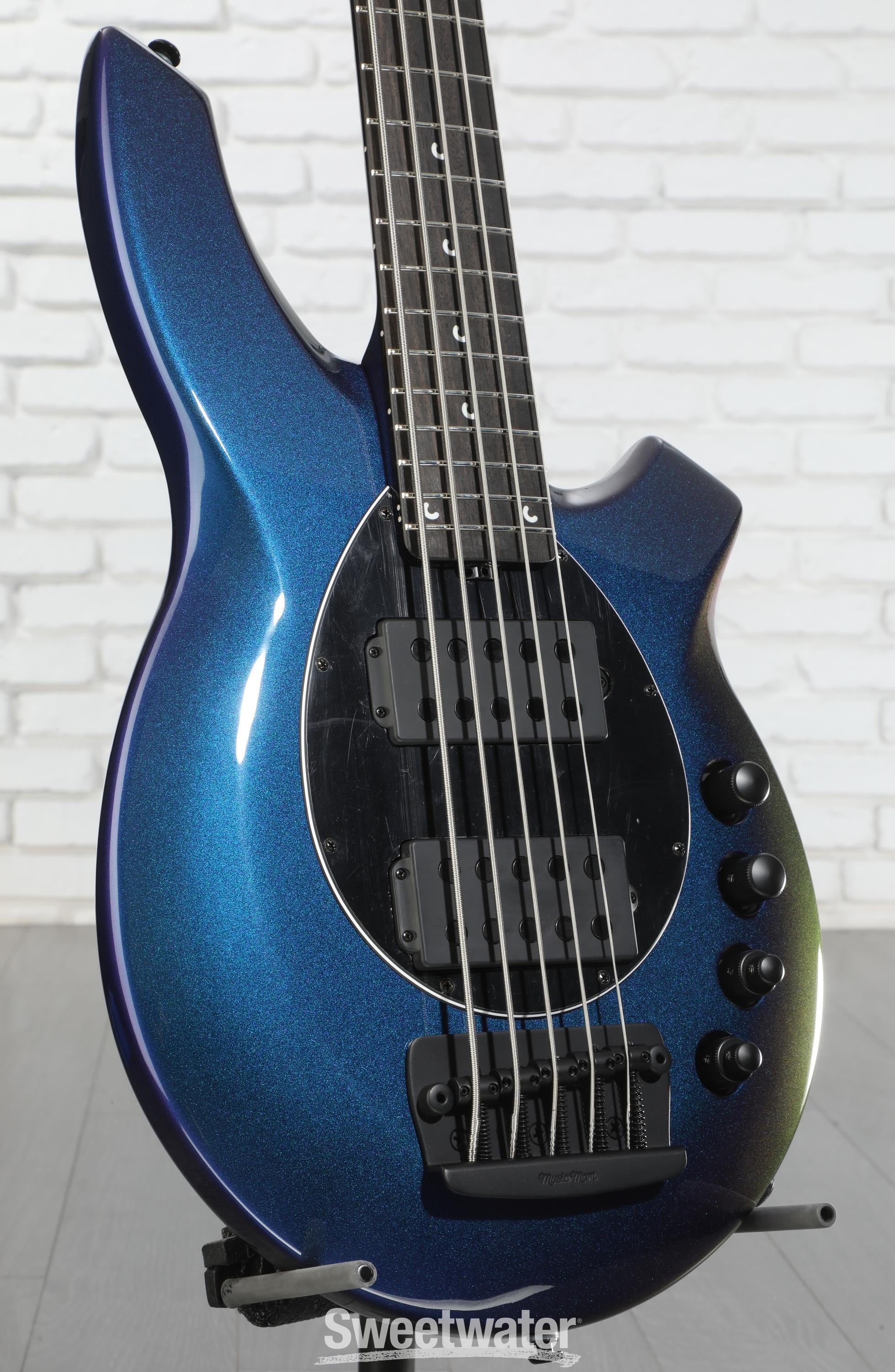 Ernie Ball Music Man Bongo 5 Bass Guitar - Sapphire Iris