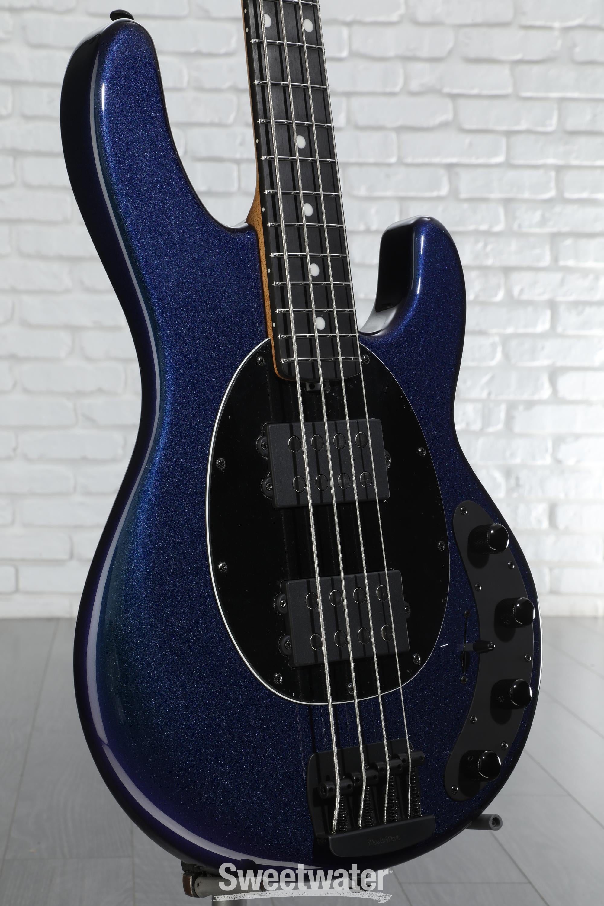 Ernie Ball Music Man StingRay Special 4 HH Bass Guitar - Sapphire Iris with Ebony Fingerboard, Sweetwater Exclusive