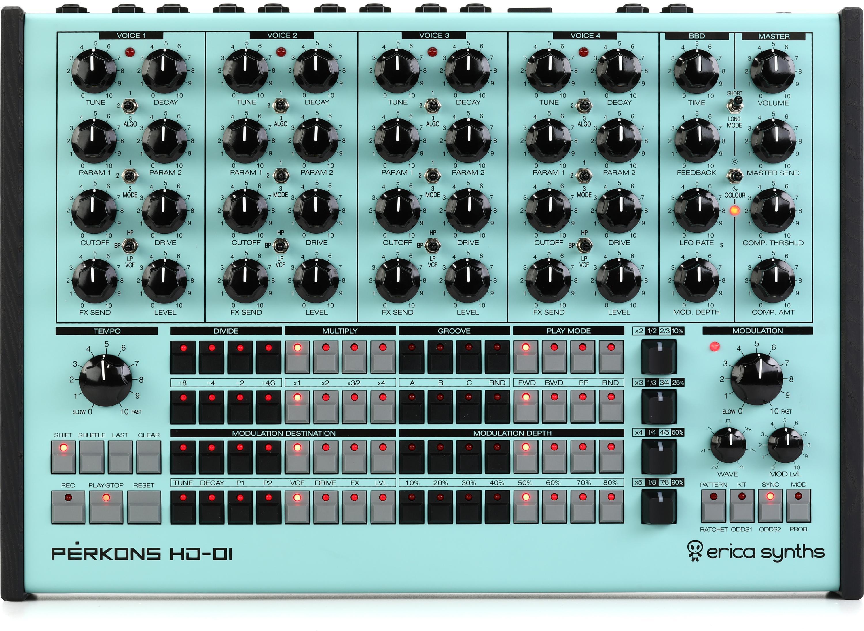 Erica Synths Perkons HD-01 Drum Machine and Rhythm Synthesizer