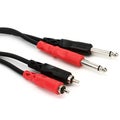 Photo of Hosa CPR-201 Stereo Interconnect Cable - Dual 1/4-inch TS Male to Dual RCA Male - 3.3 foot