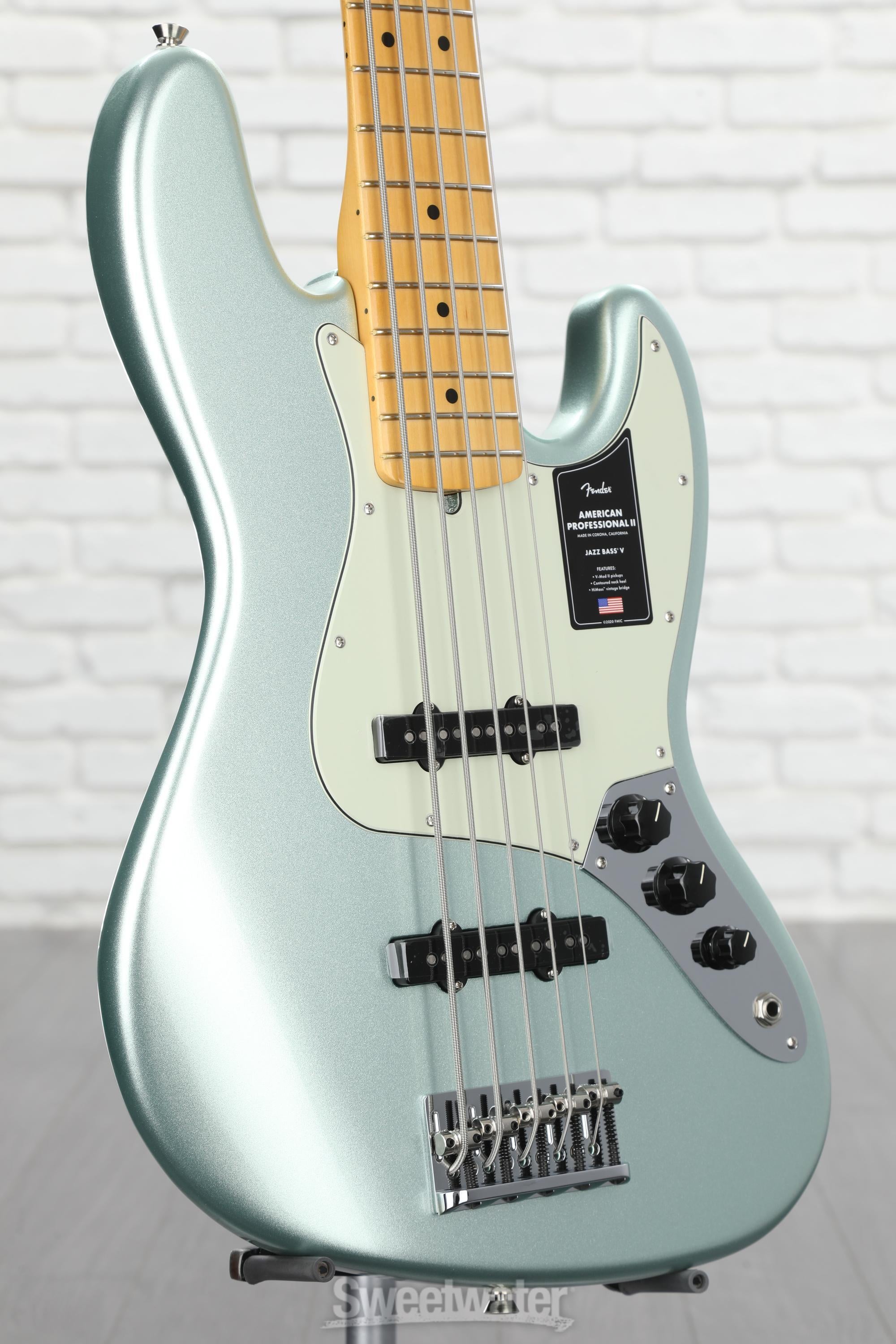 Fender American Professional II Jazz Bass V - Mystic Surf