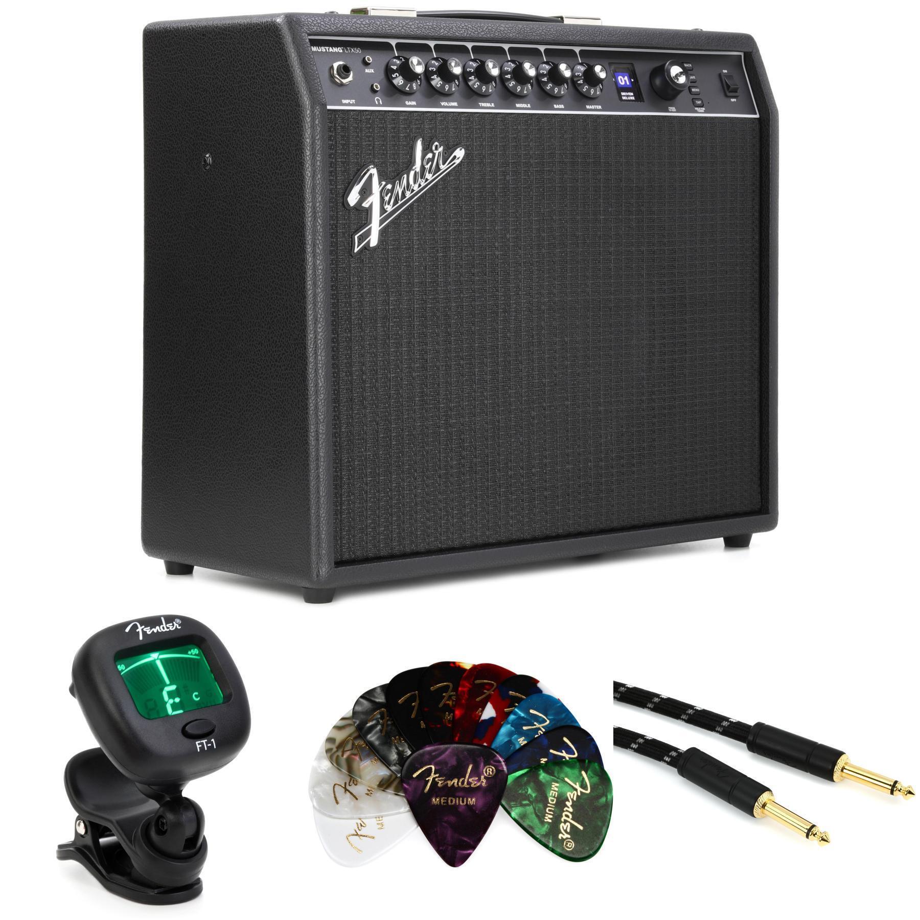 Photo of Fender Mustang LTX50 50-watt 1x12" Combo Amplifier Essentials Bundle