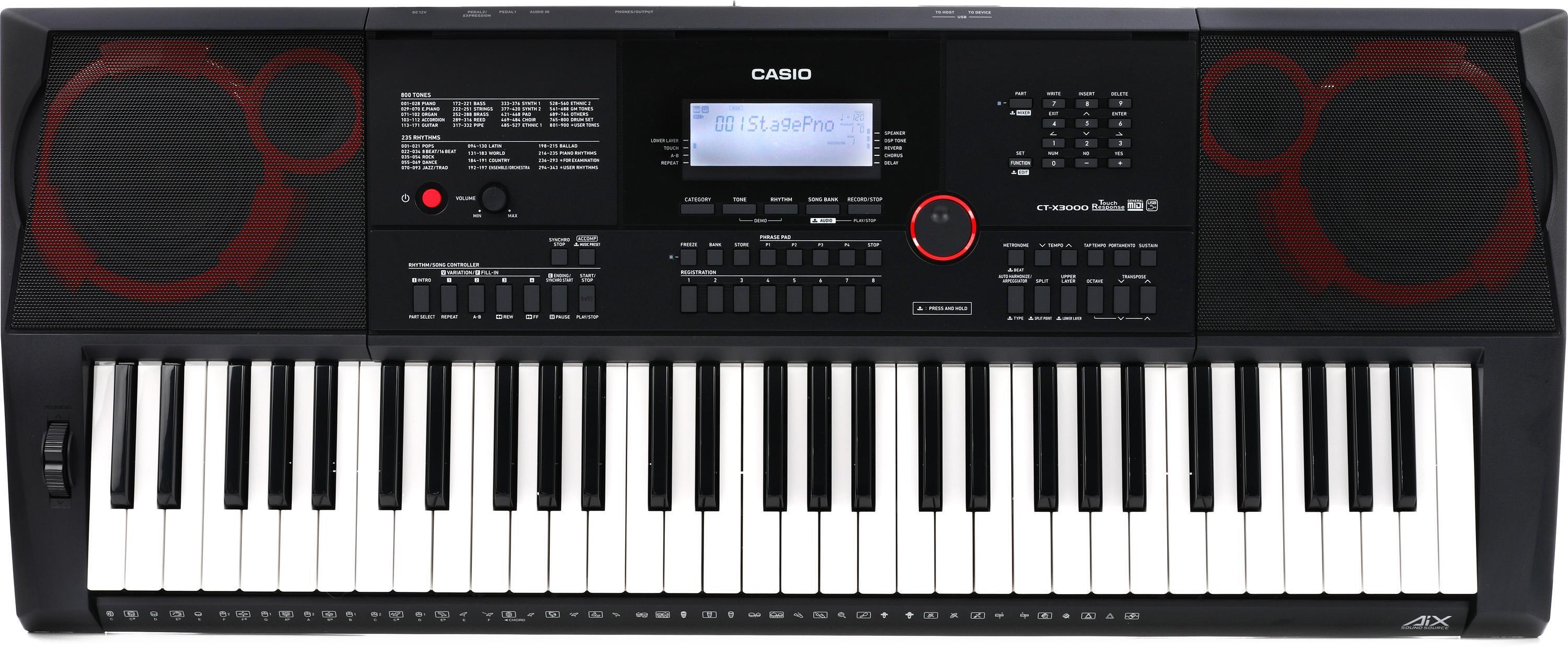 Bundled Item: Casio CT-X3000 61-key Portable Arranger Keyboard