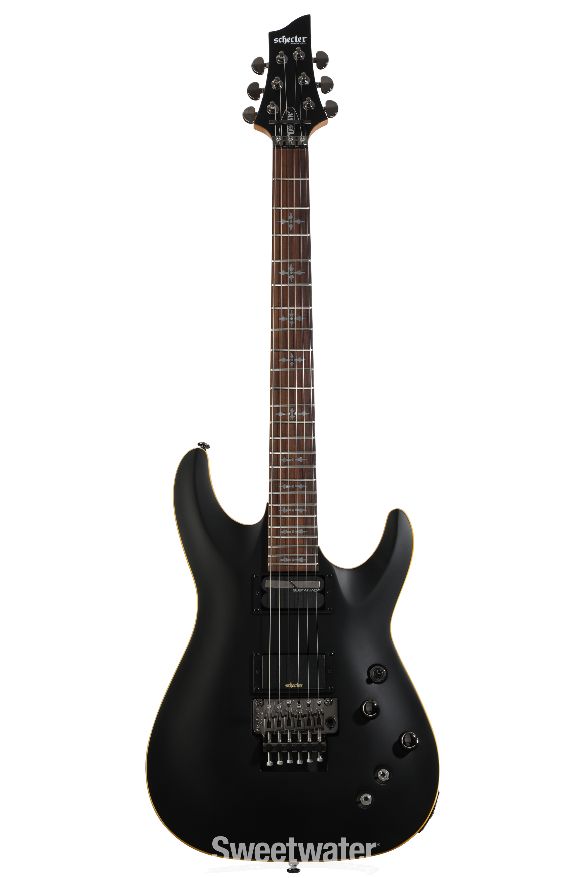 Schecter Demon-6 FR-S Electric Guitar - Satin Black | Sweetwater