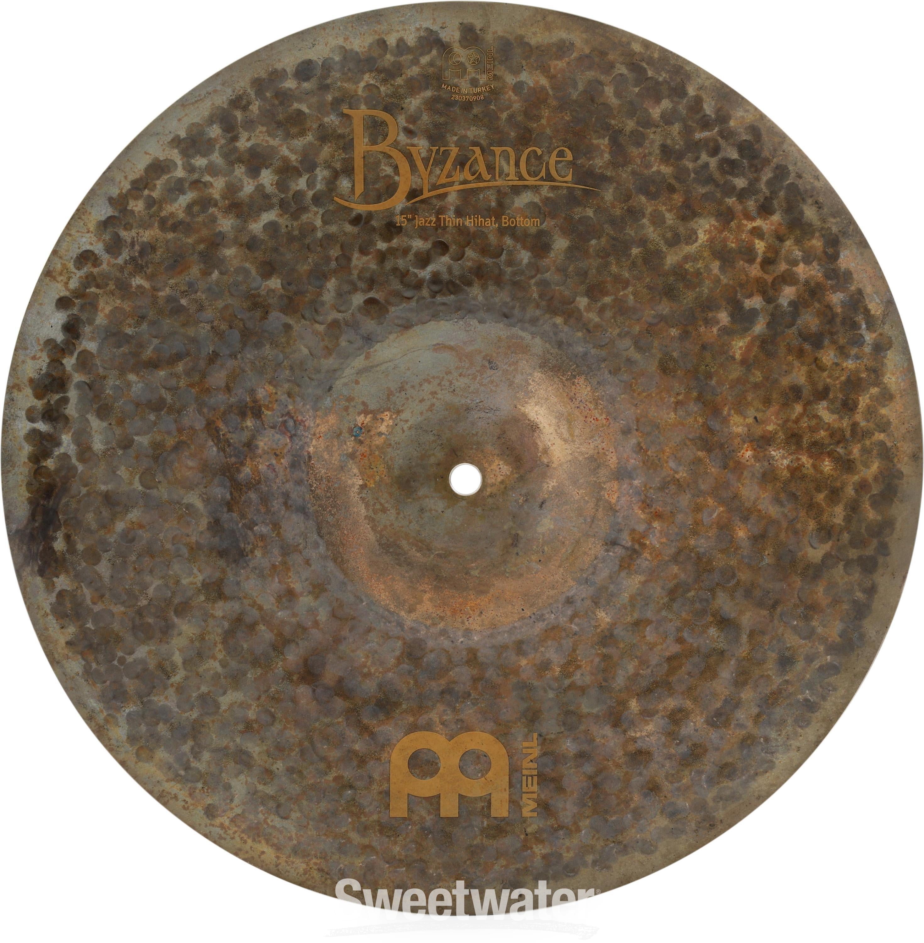 Meinl Cymbals Byzance Jazz Thin Hi-hat Cymbals - 15 inch