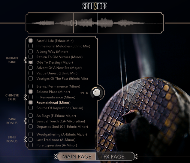 Photo of Sonuscore Esraj & Erhu - Ethnic String Phrases Instrument for Kontakt