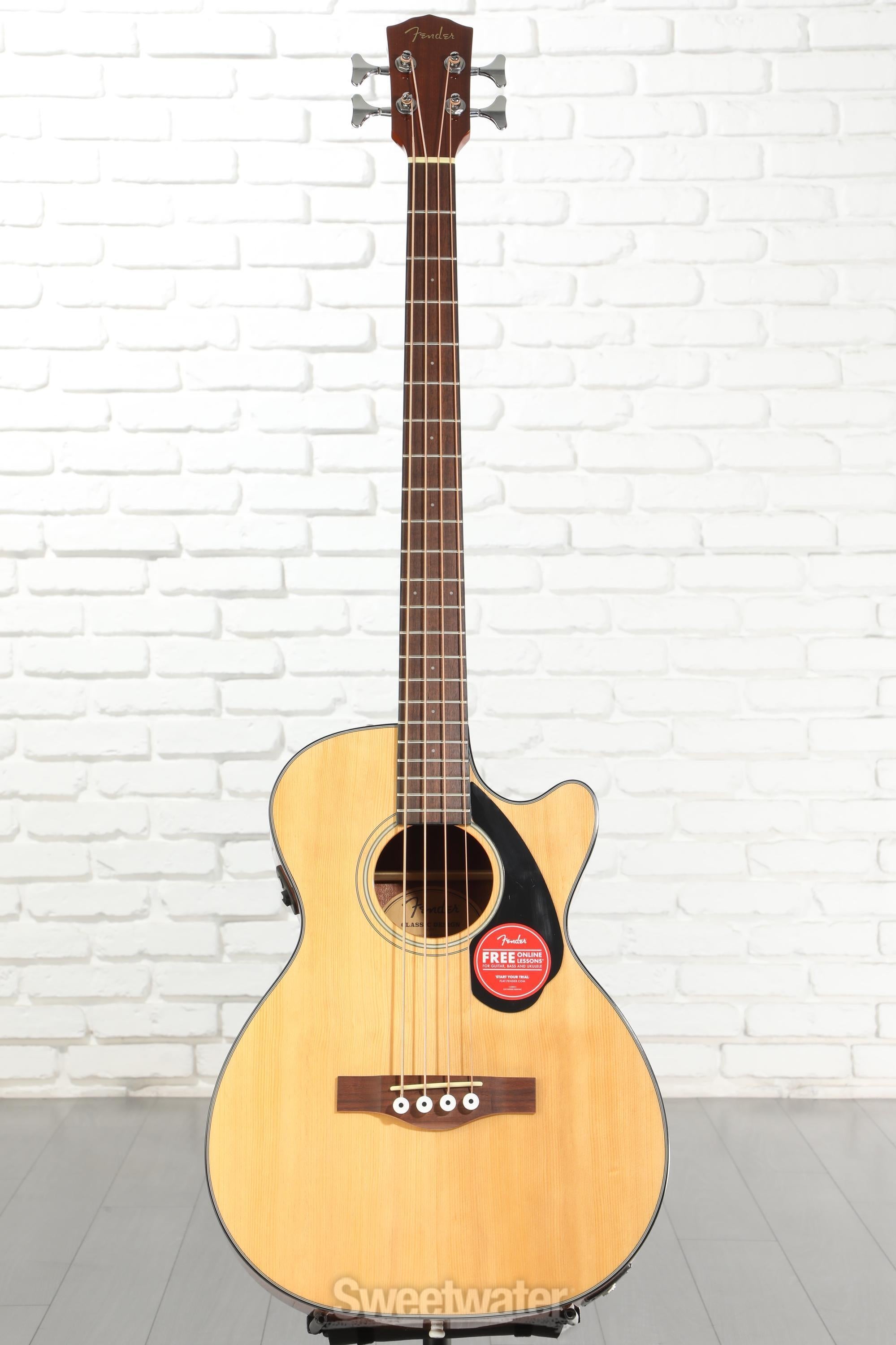 Fender CB-60SCE Acoustic-electric Concert Bass Guitar - Natural