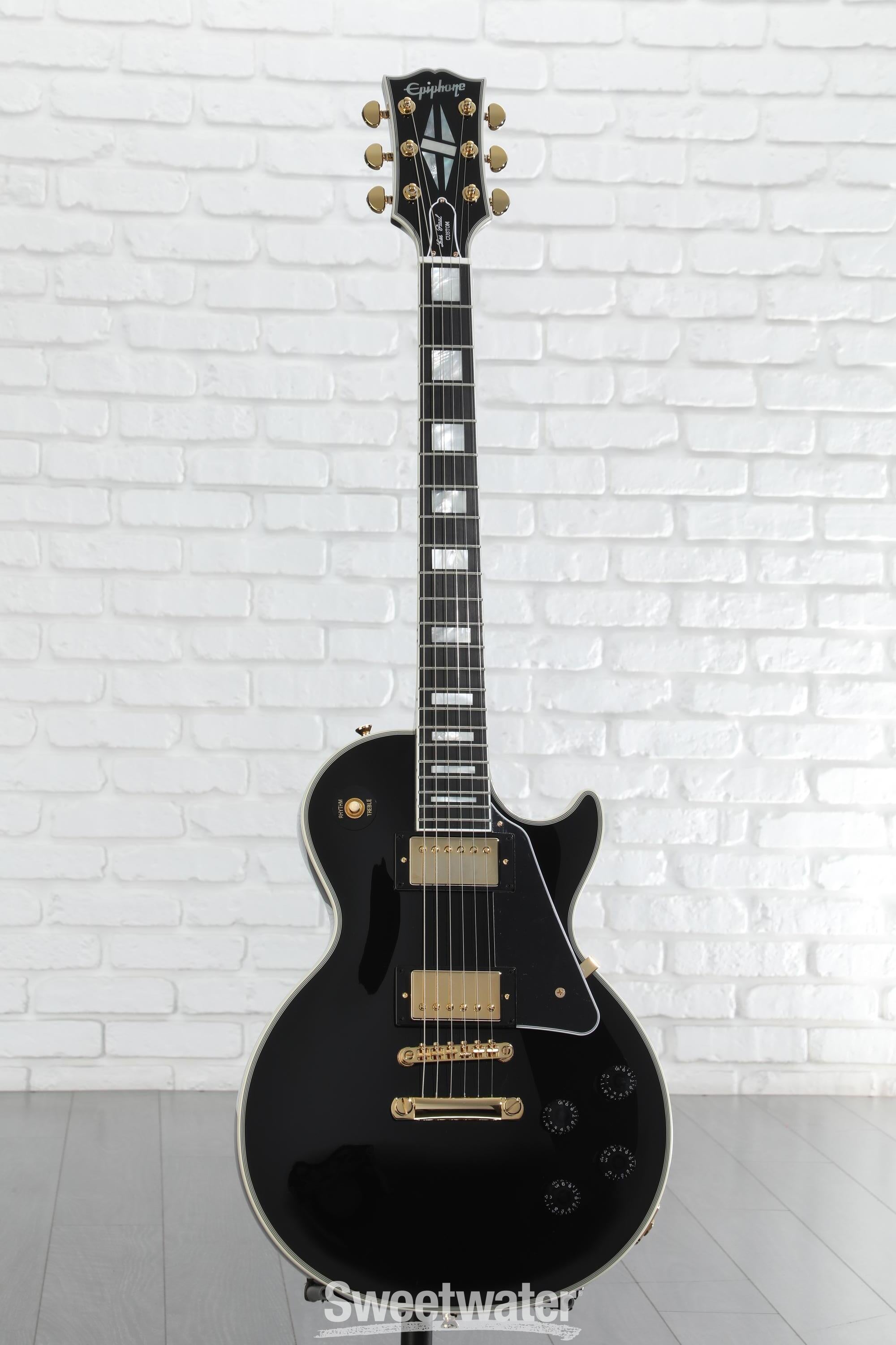ギター Epiphone Les Paul Custom Pro Ebony '16 Epiphone Les Paul Custom PRO Electric Guitar Ebony | Guitar