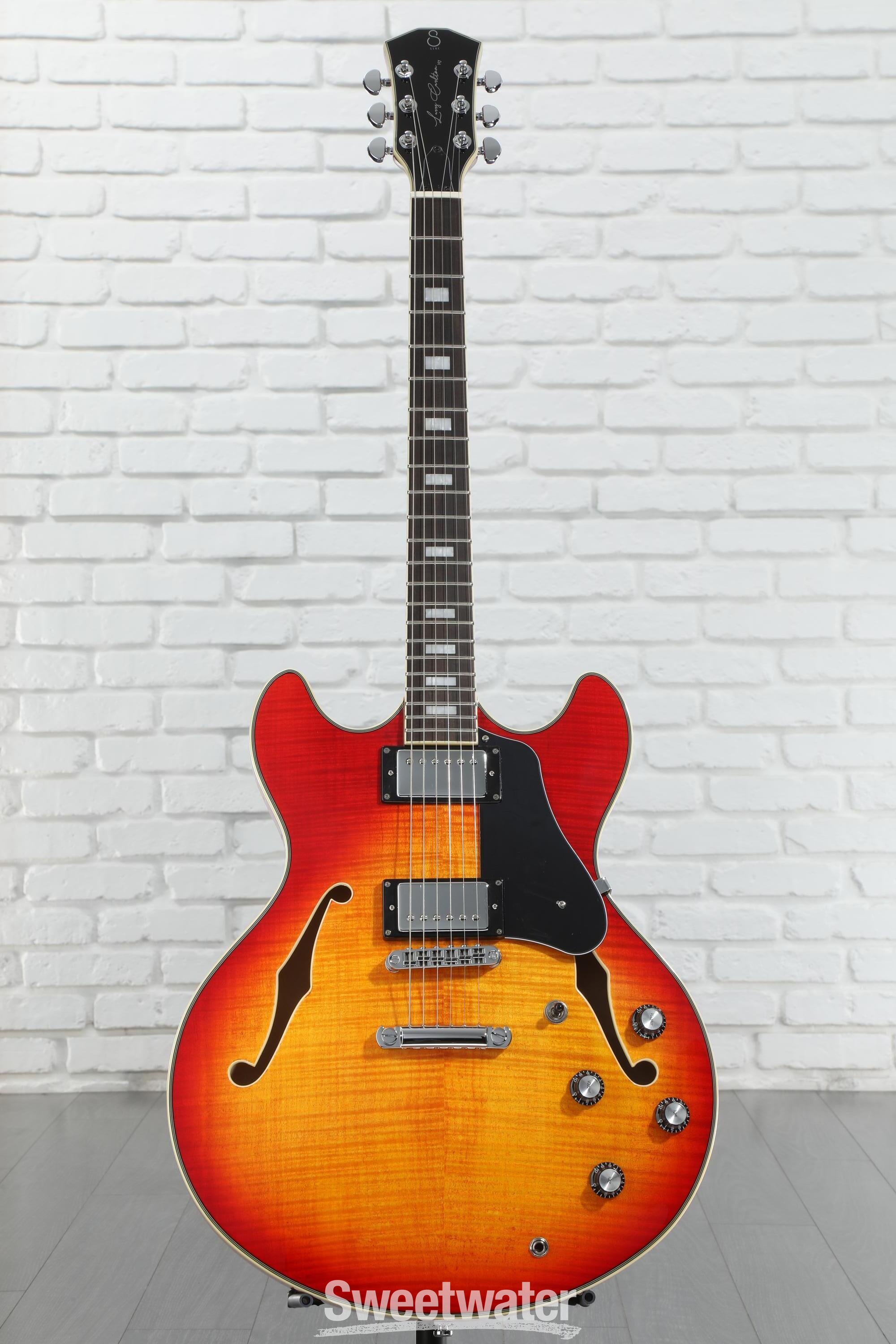 ギター Sire H7 Larry Carlton Sire Larry Carlton H7 Semi-hollow Electric Guitar - Cherry