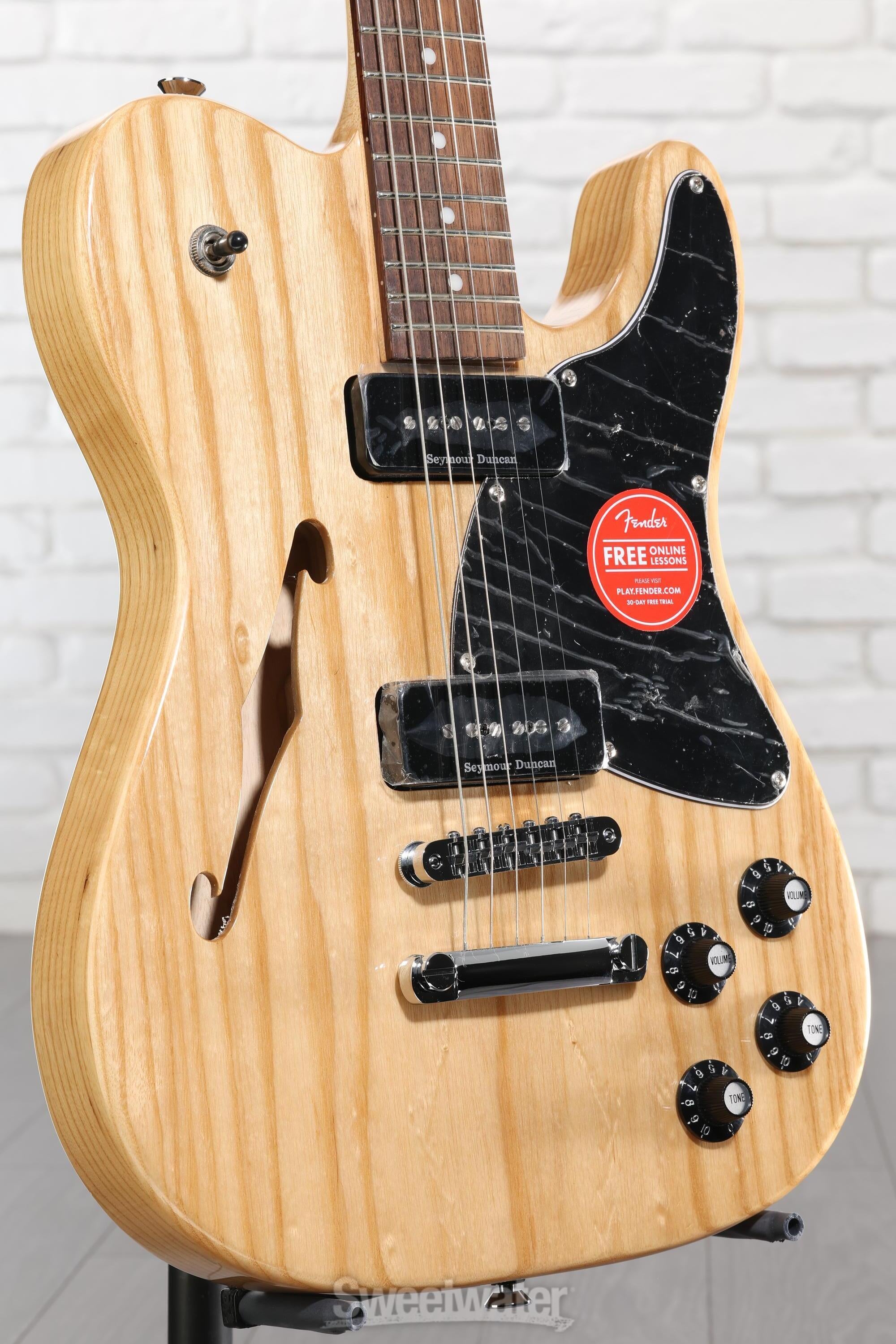 Photo of Fender Jim Adkins JA-90 Telecaster Thinline Semi-hollowbody Electric Guitar - Natural with Indian Laurel Fingerboard