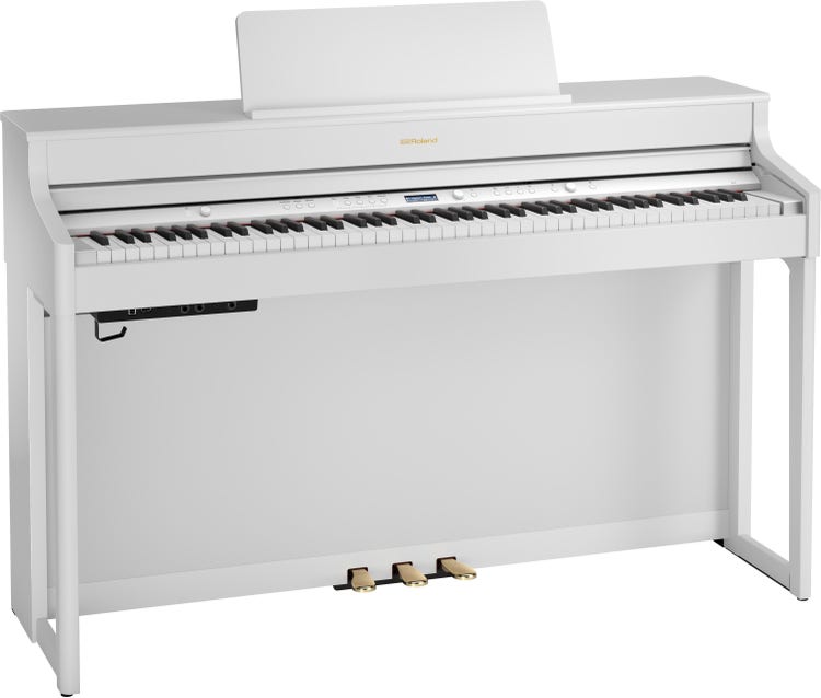 Roland HP702 Digital Upright Piano with Bench - Satin White