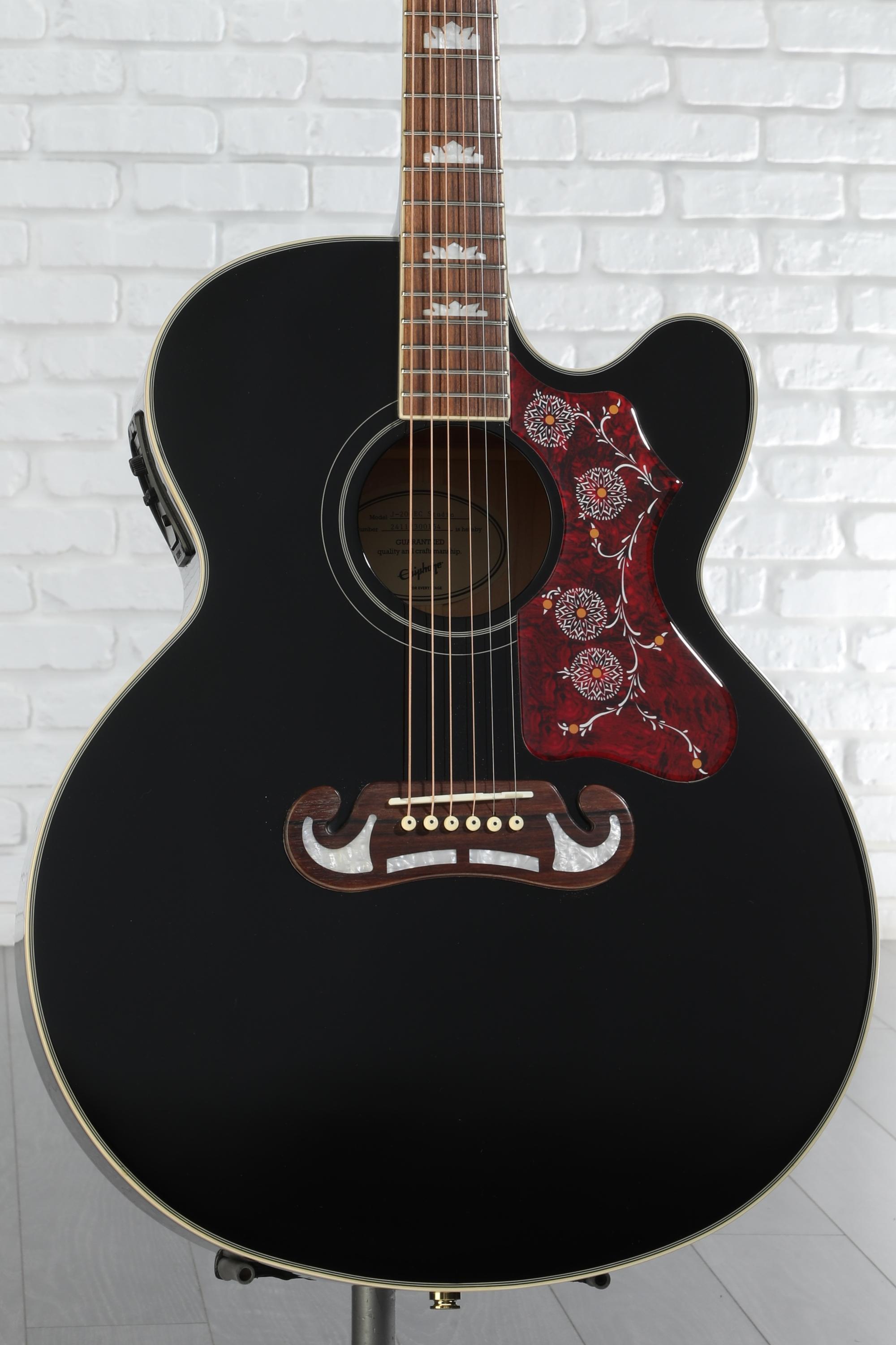 Epiphone J-200EC Studio Acoustic-Electric Guitar - Black
