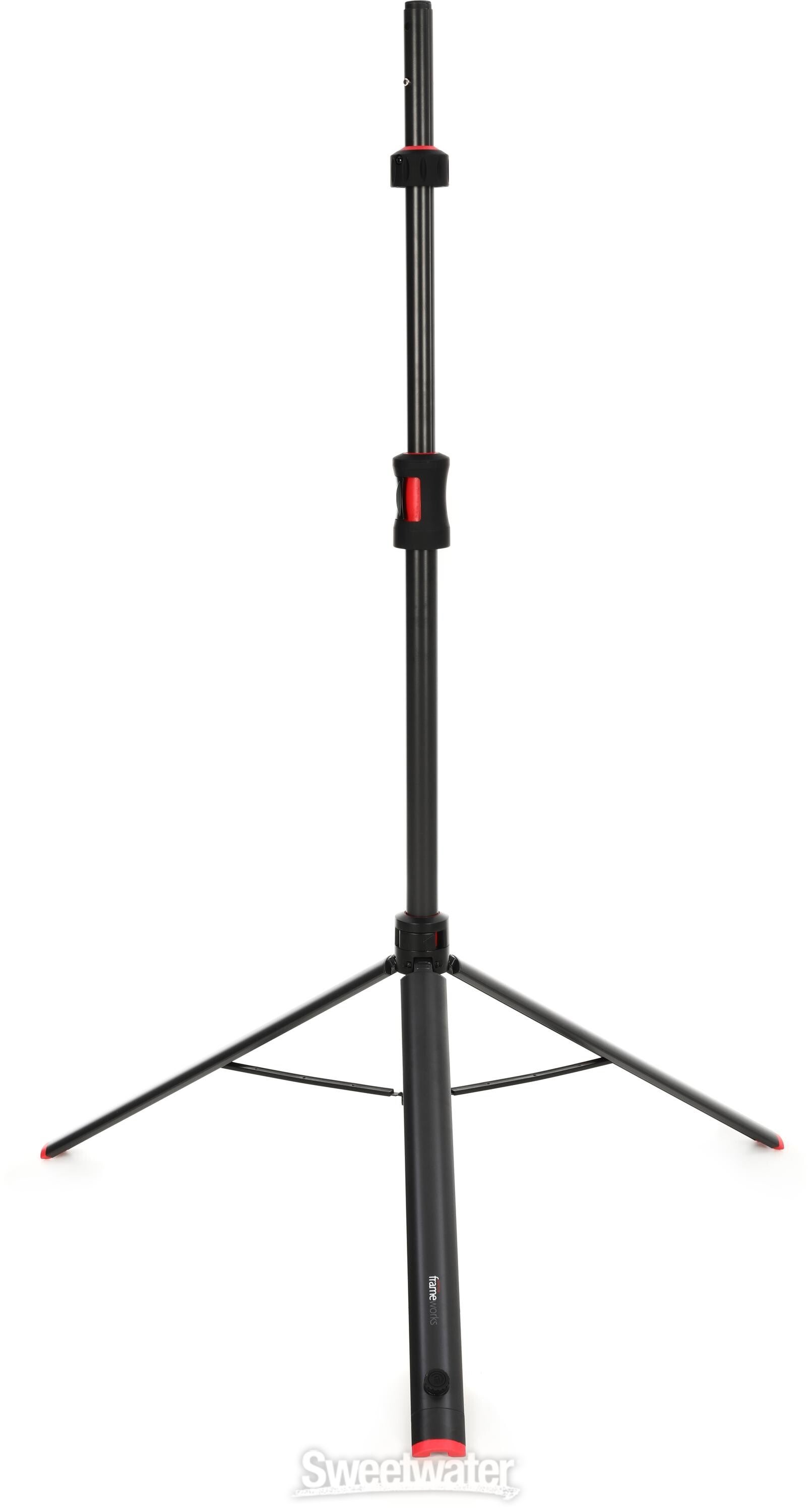 Gator Frameworks GFW-ID-SPKR SET Lift-assisted Speaker Stand (set of 2)  with Carry Bag