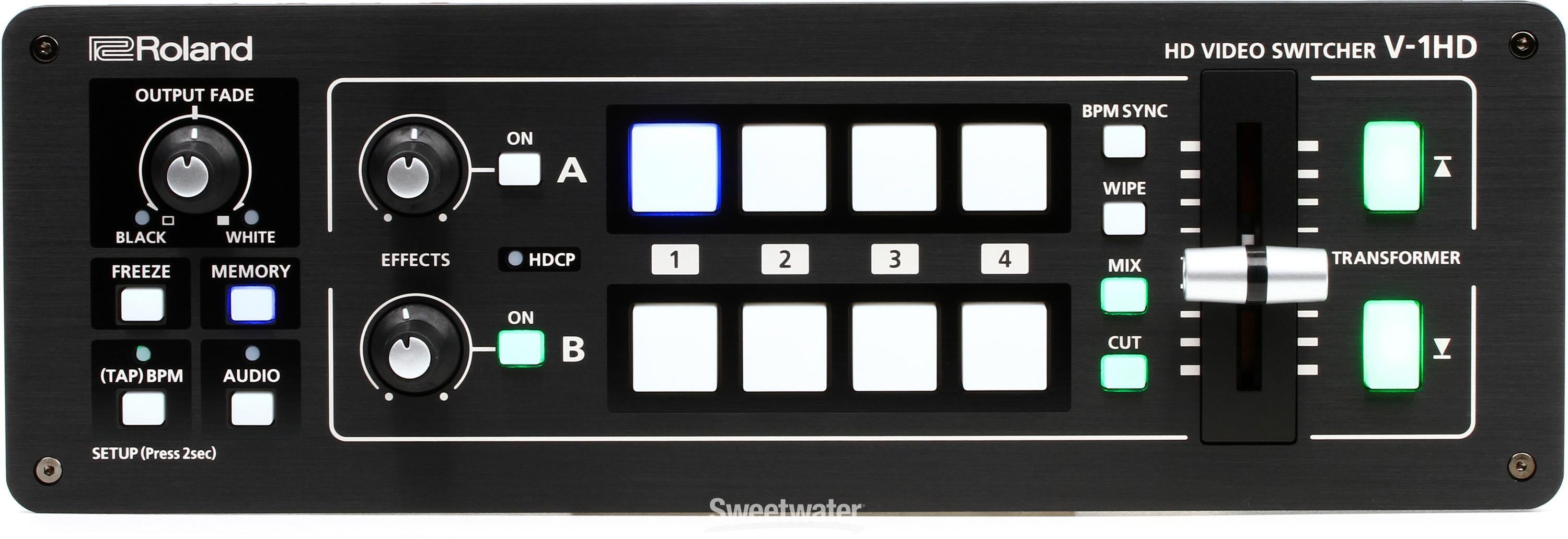 Roland V-1HD STR 4-channel HD Video Switcher Livestreaming