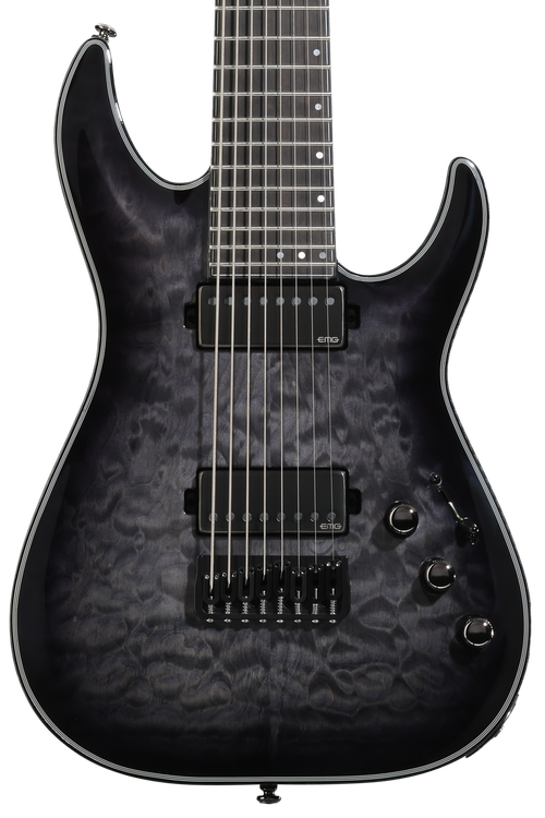 Schecter Hellraiser Hybrid C-8 Electric Guitar - Trans Black Burst