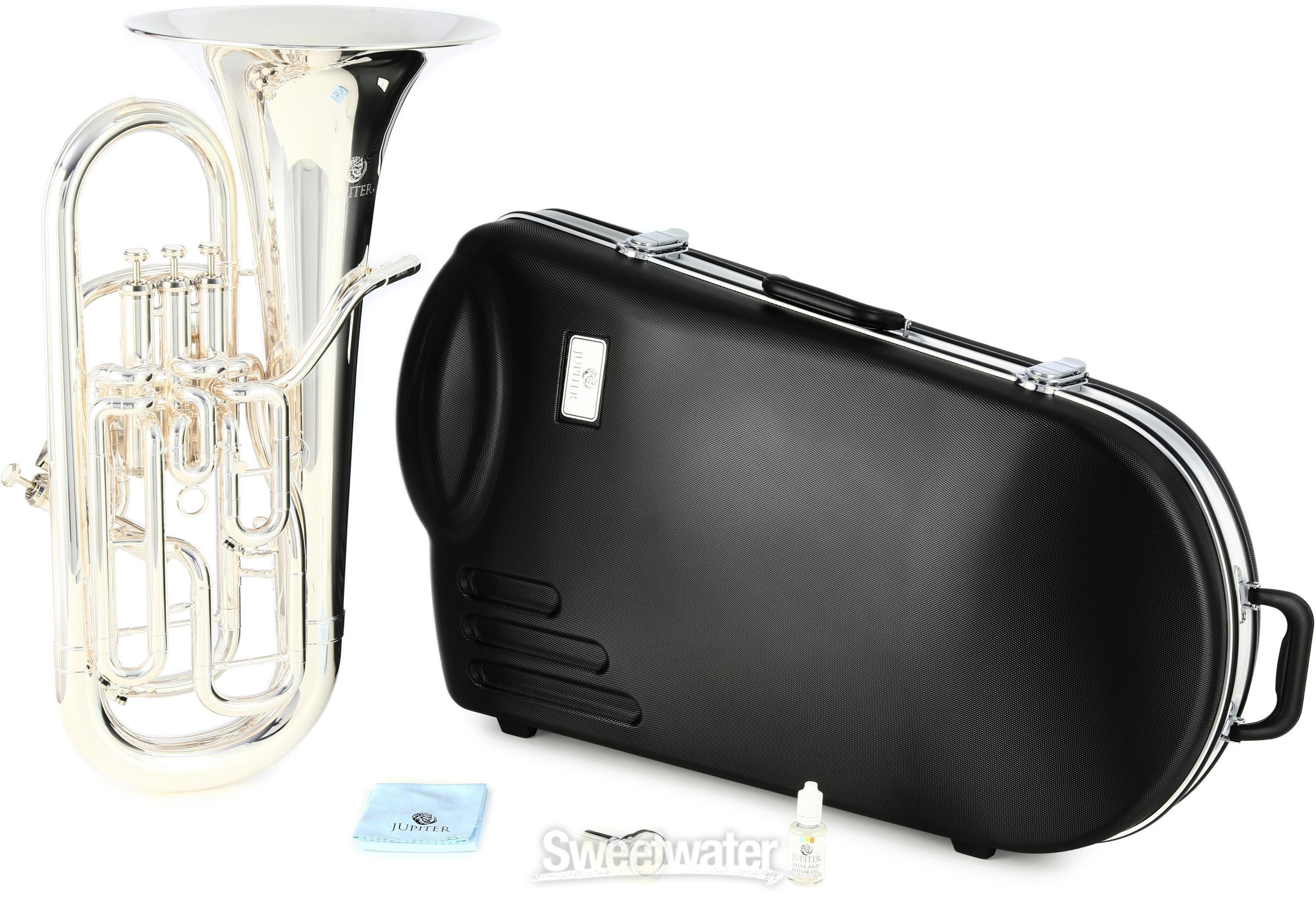 Jupiter JEP1120S 3+1 Valve Professional Compensating Euphonium -  Silver-plated | Sweetwater