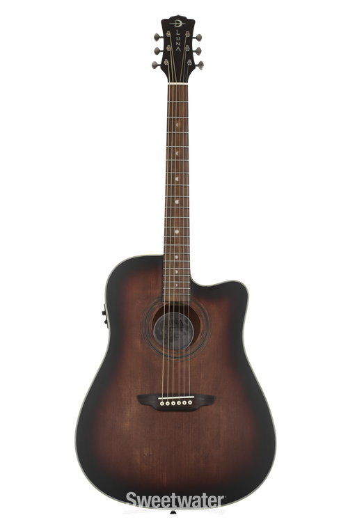 Luna Art Vintage Acoustic-electric Guitar - Distressed