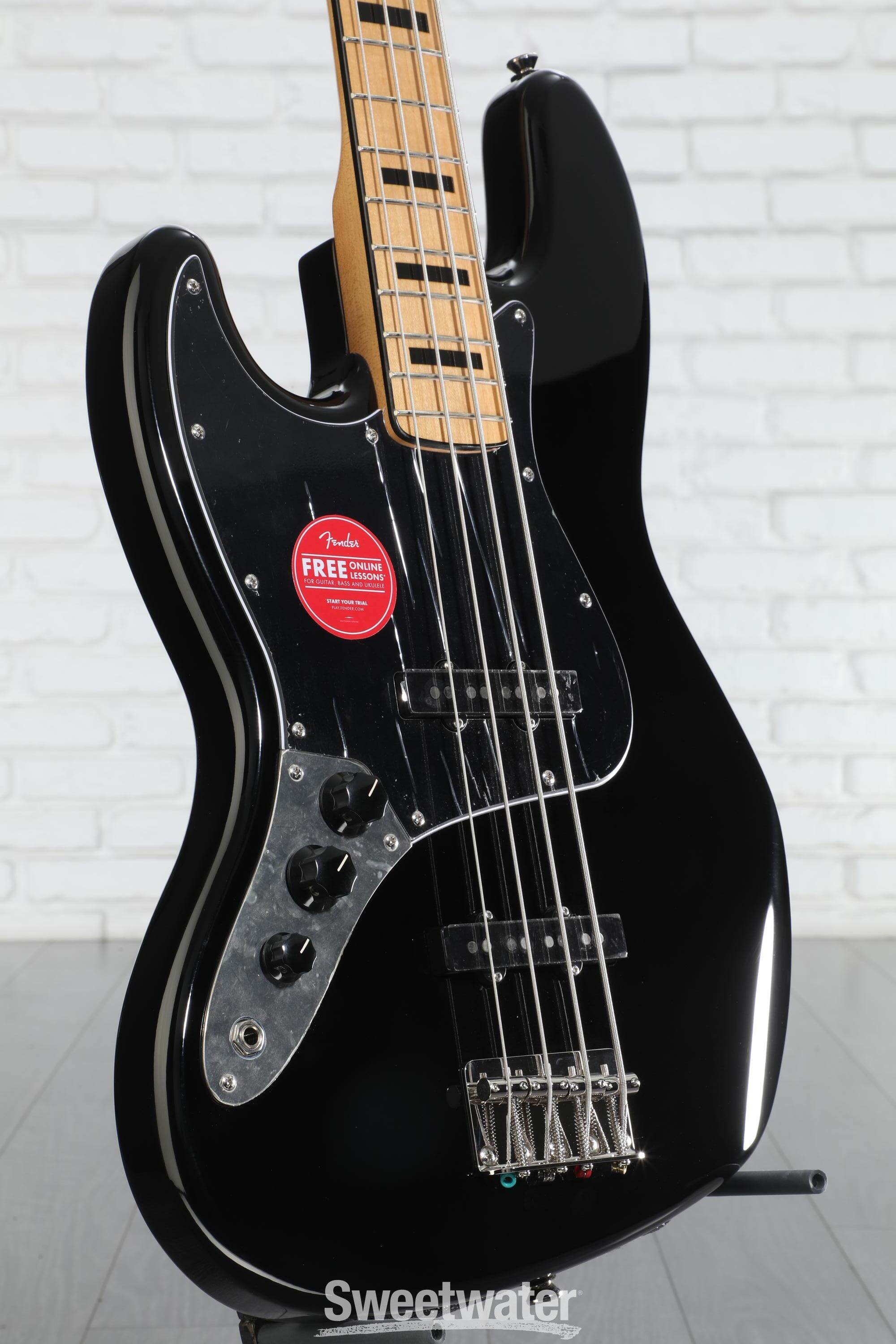 Squier Classic Vibe '70s Jazz Bass, Left-handed - Black | Sweetwater
