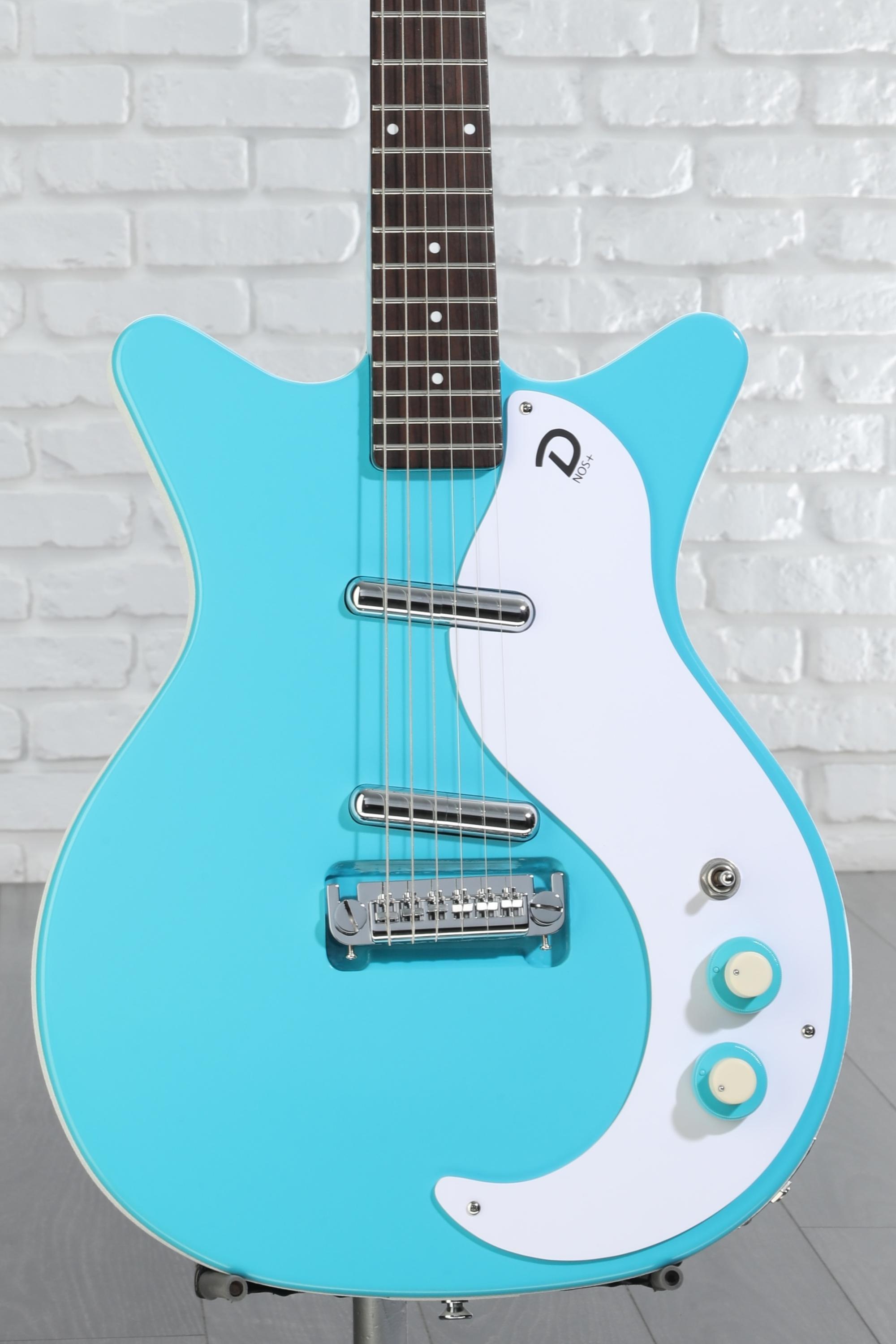Danelectro 59M Mod NOS+ Blue Metalflake Electric Guitar