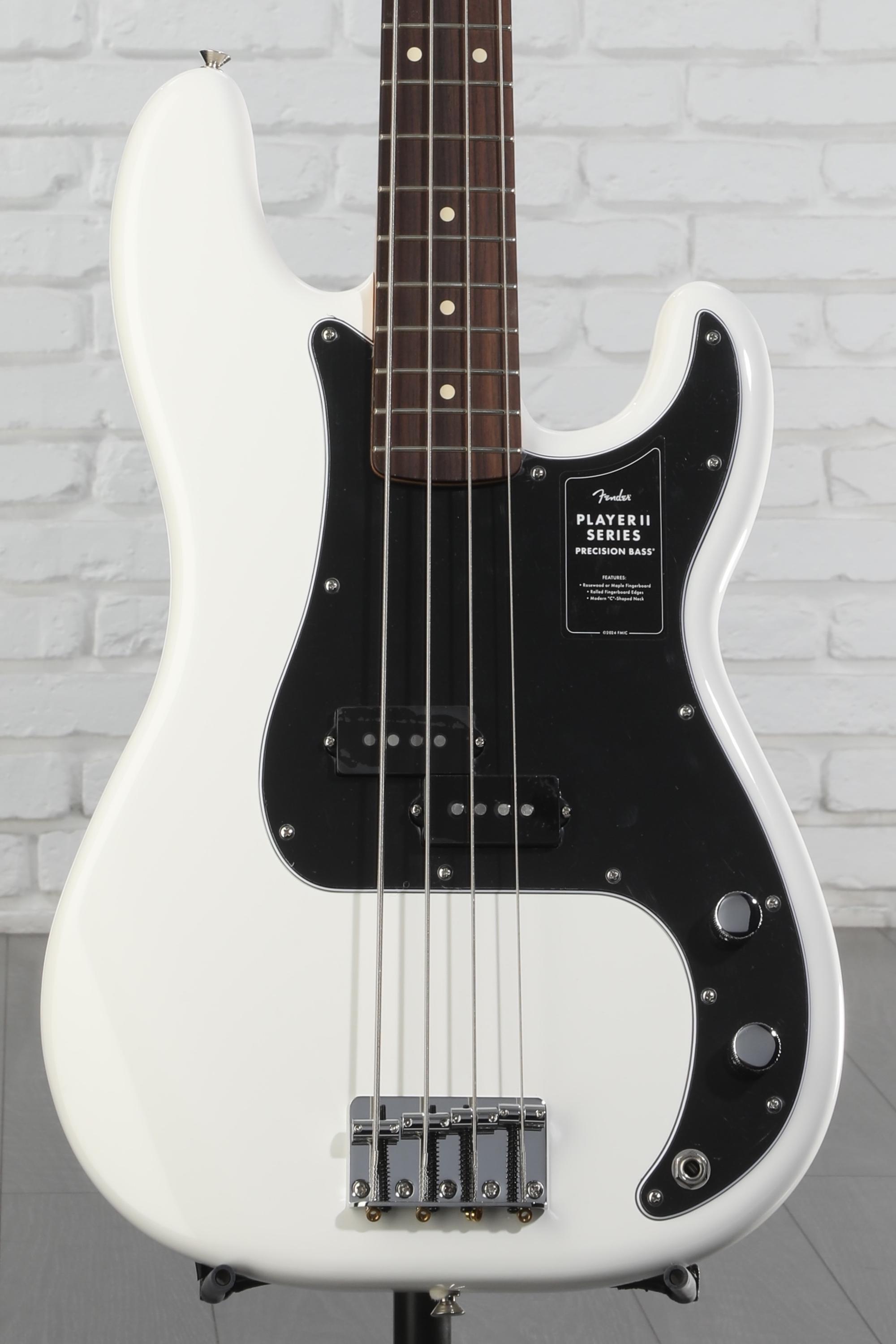 ベース Fender PlayerII PrecisionBass PolarWhite Fender Player II Precision Bass - Polar White | Sweetwater