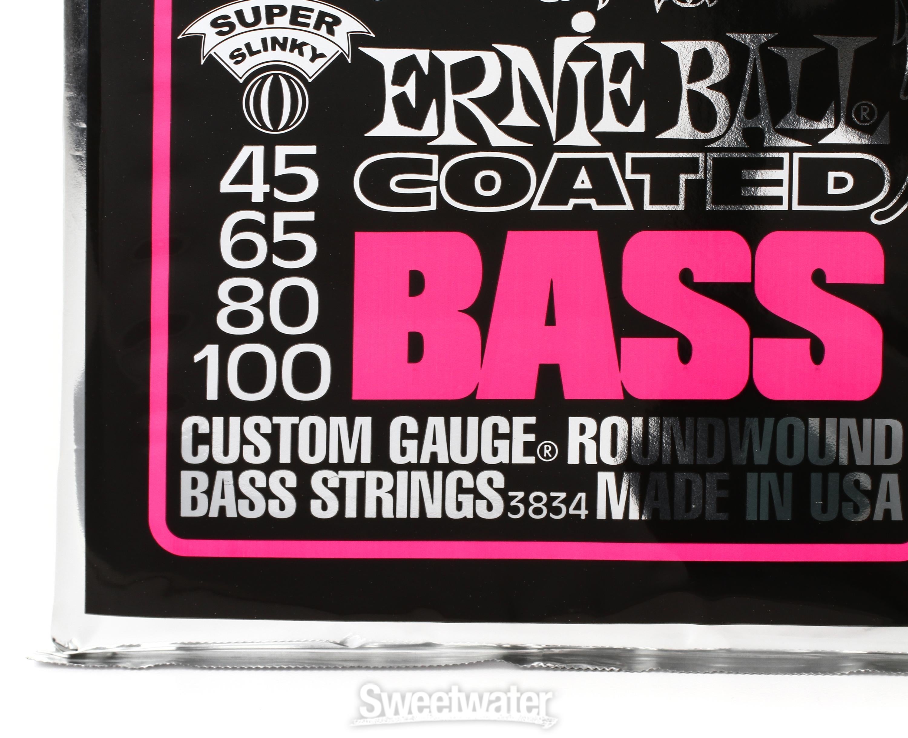 Ernie Ball 3834 Super Slinky Coated Electric Bass Guitar Strings