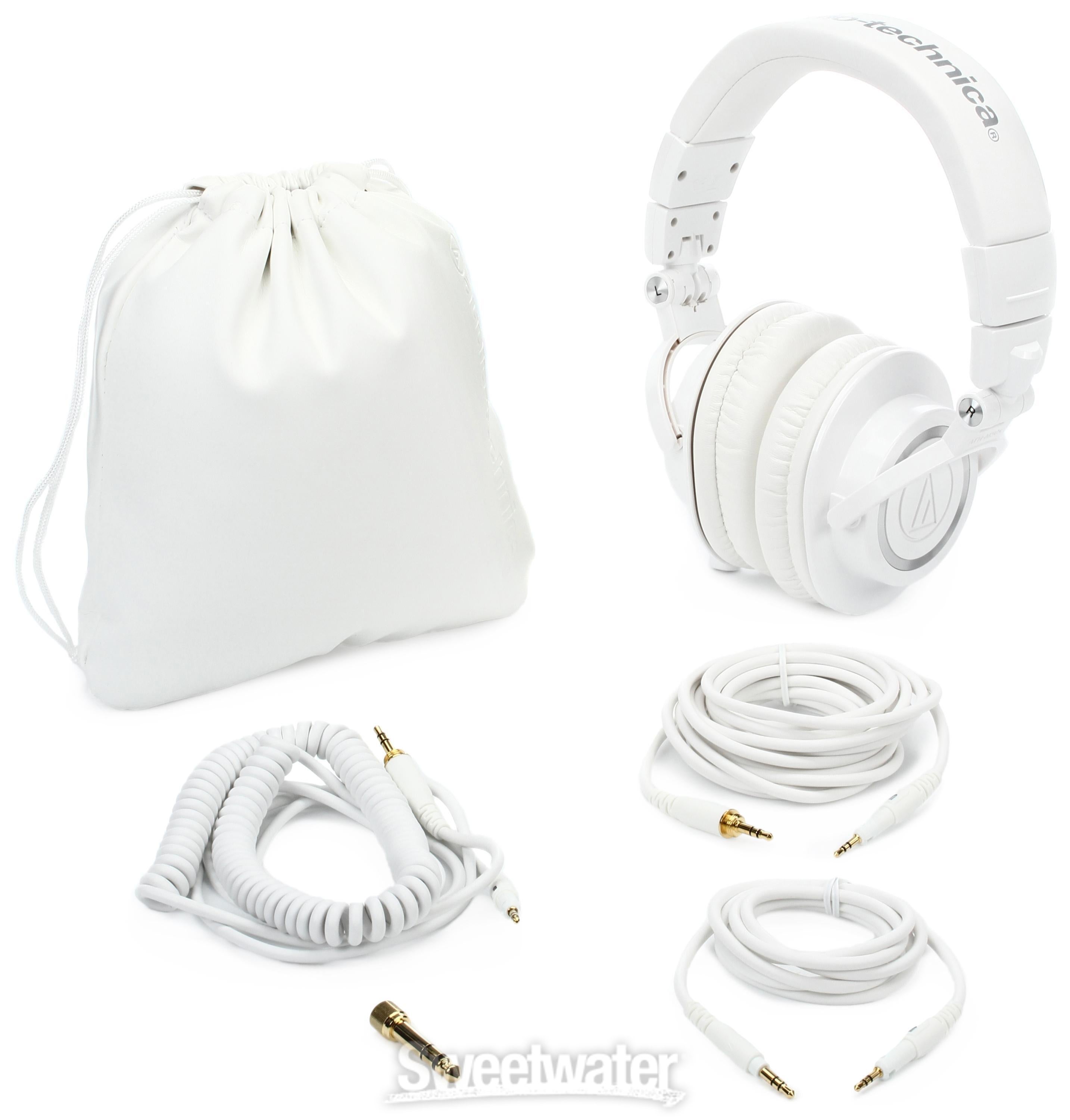 Audio-Technica ATH-M50xWH Closed-back Studio Monitoring Headphones
