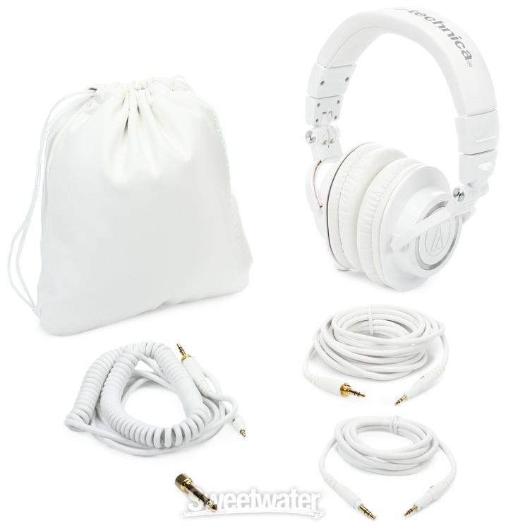 AUDIO TECHNICA ATH-M50XWH PROFESSIONAL MONITOR HEADPHONES (WHITE)