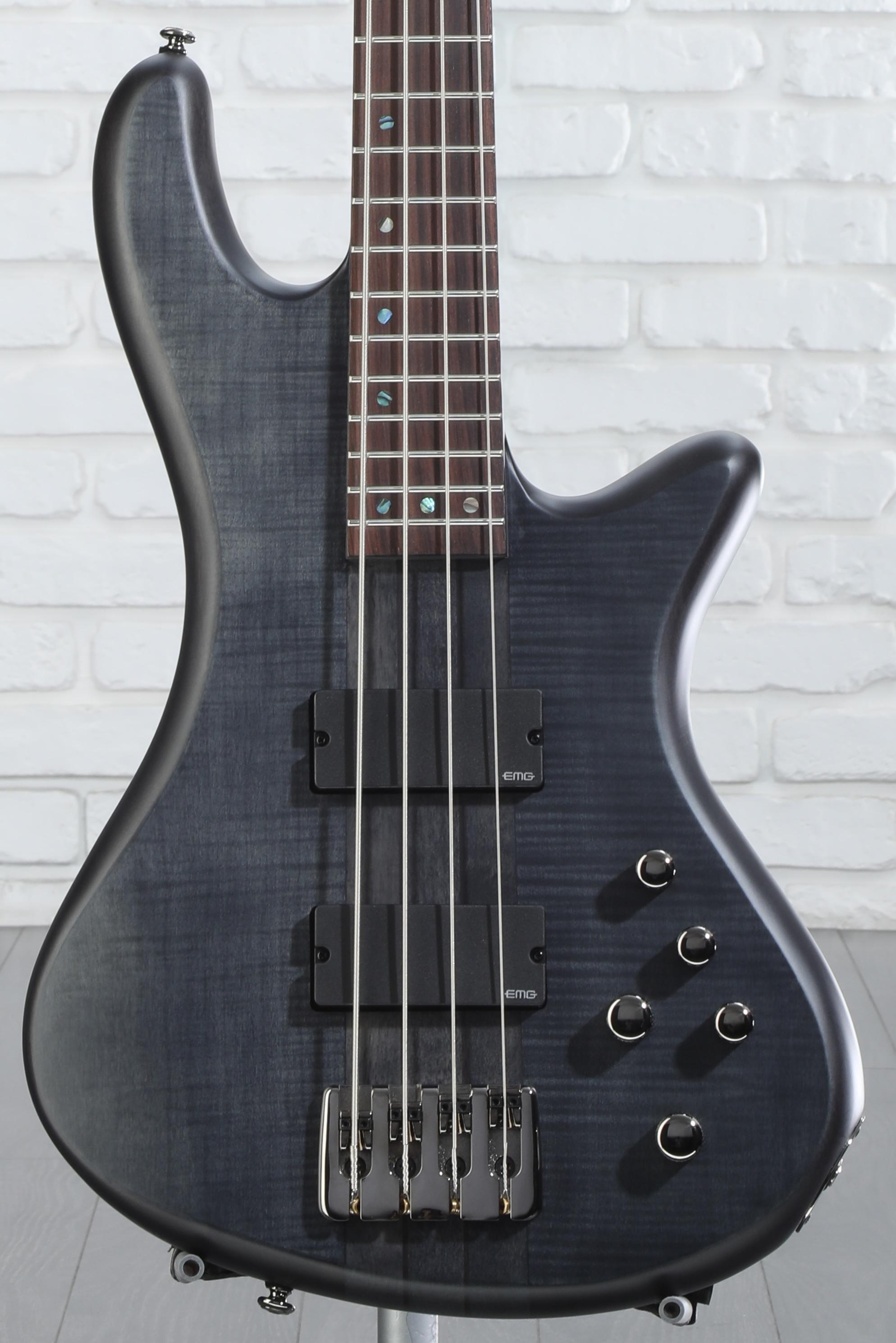 Schecter Stiletto Studio 4 Bass Guitar - See-Thru Black Satin | Sweetwater