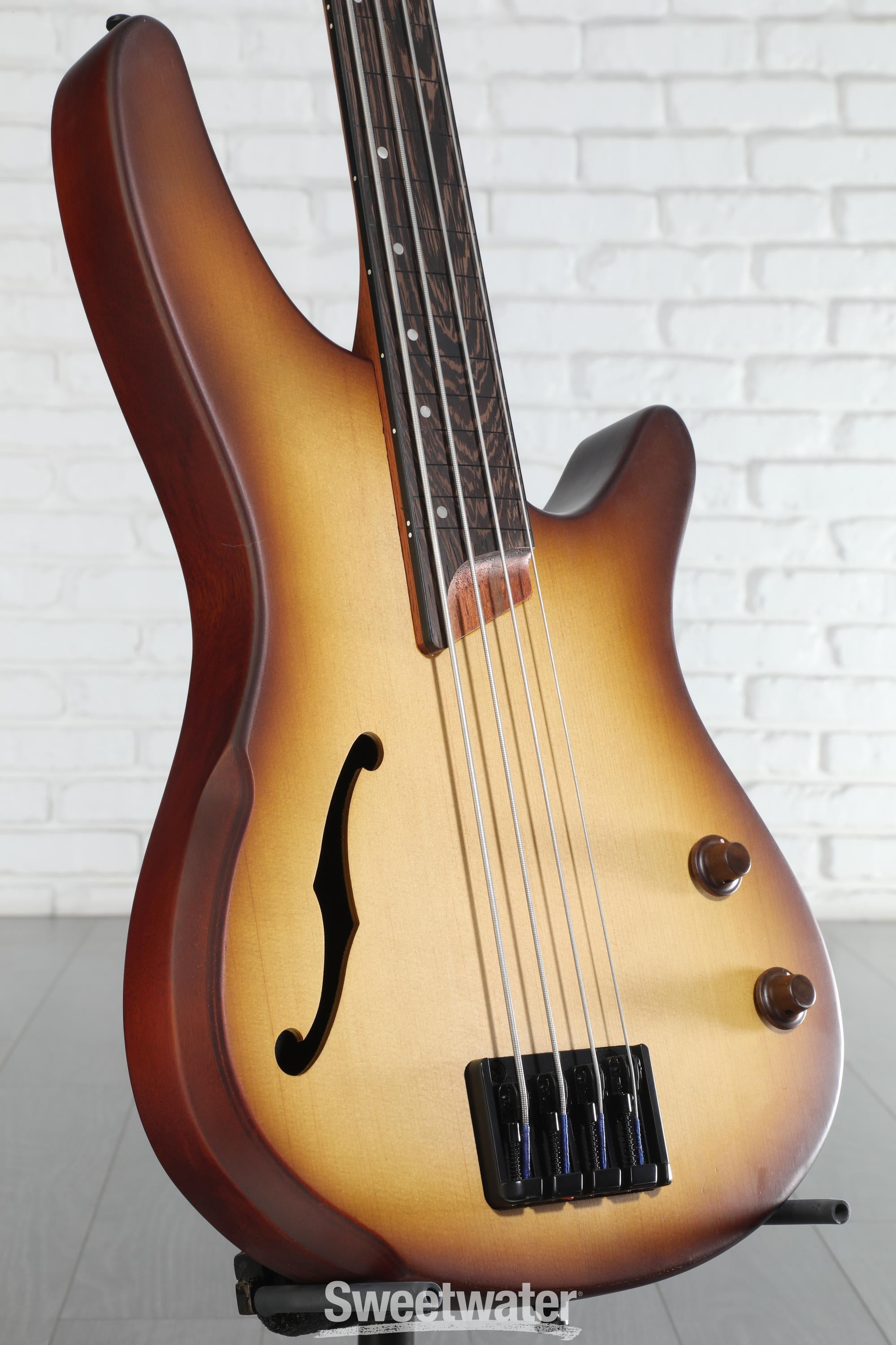 Ibanez SRH500F Fretless Bass Guitar - Natural Browned Burst Flat