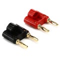 Photo of Hosa BNA-100 Dual Banana Connector - Black/Red (2-pack)