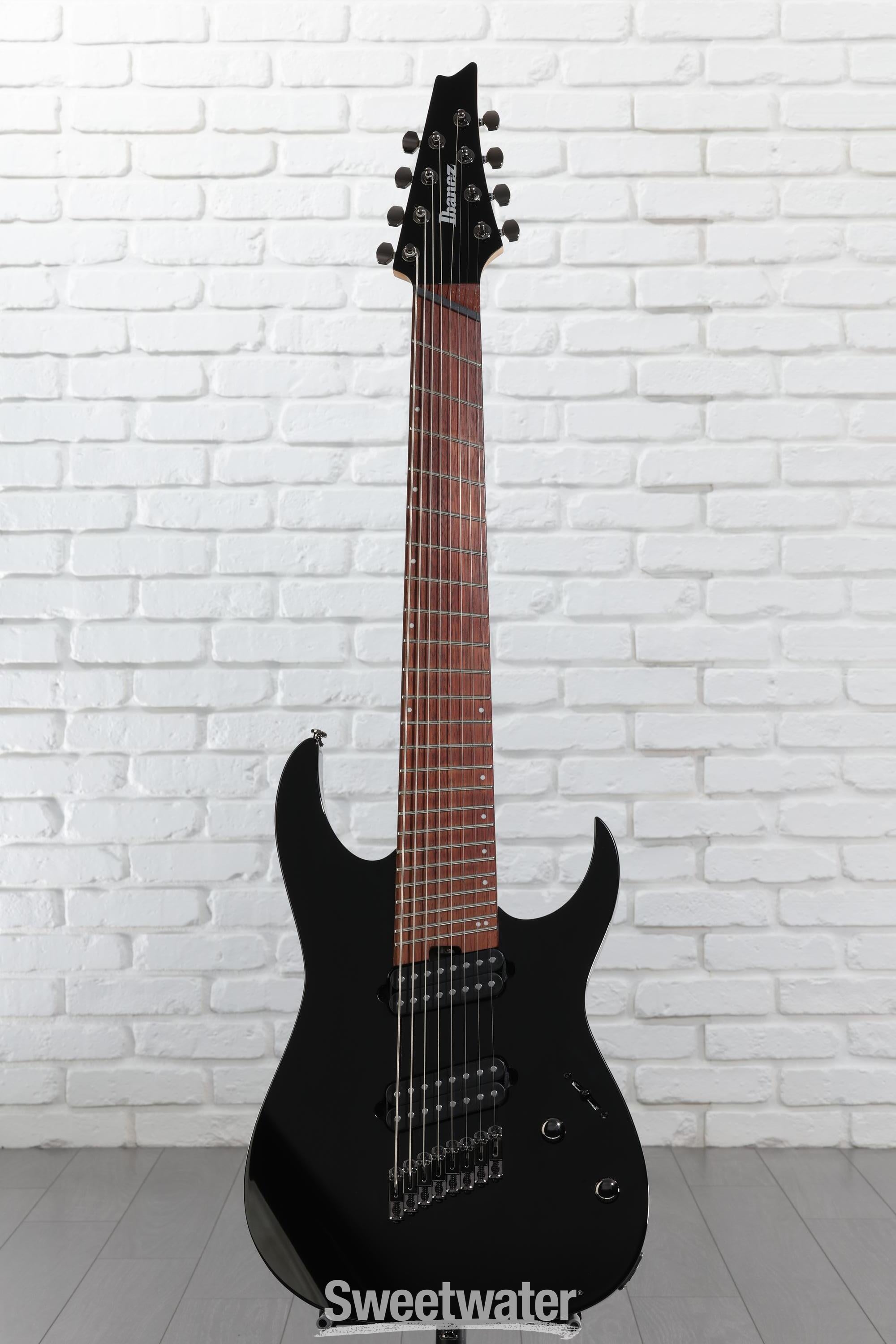 Ibanez RGMS8-BK ケース、ストラップ付き 8弦ギター Ibanez RG Standard RGMS8 Multi-scale 8-string Electric Guitar