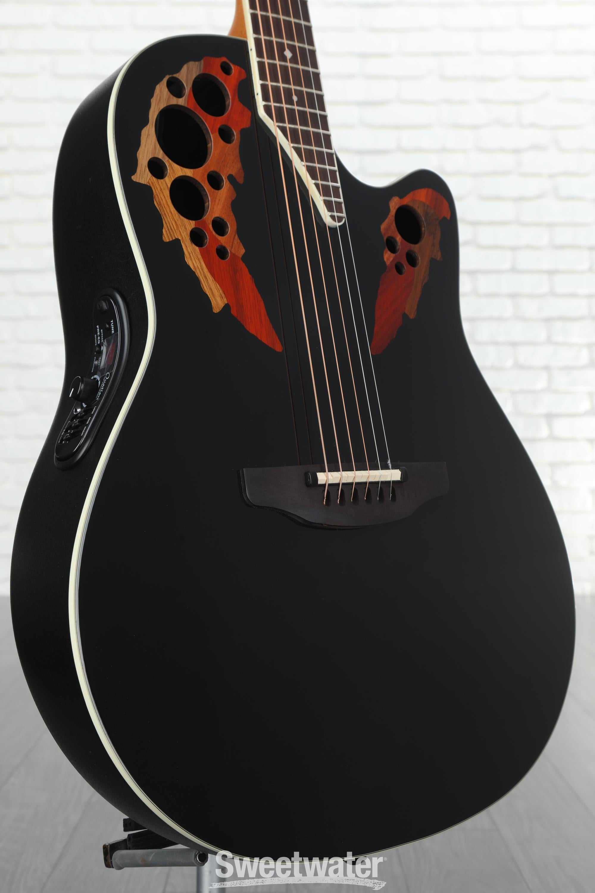 Ovation Timeless Elite Deep Contour Acoustic-Electric Guitar - Black