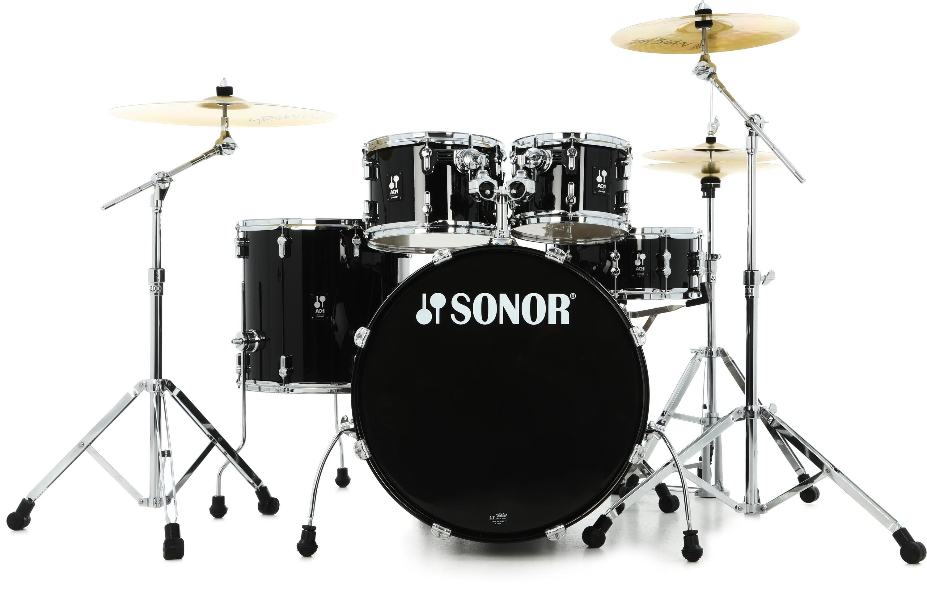 Photo of Sonor AQ1 Stage 5-piece Shell Pack with Hardware - Piano Black