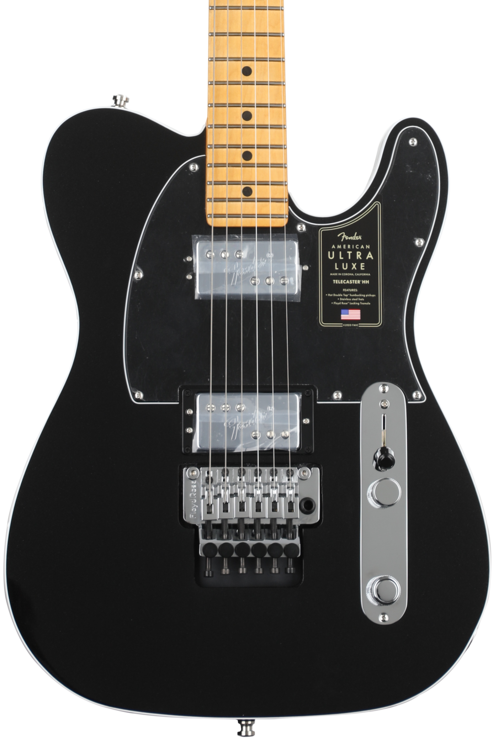 Fender American Ultra Luxe Telecaster Floyd Rose HH - Mystic Black