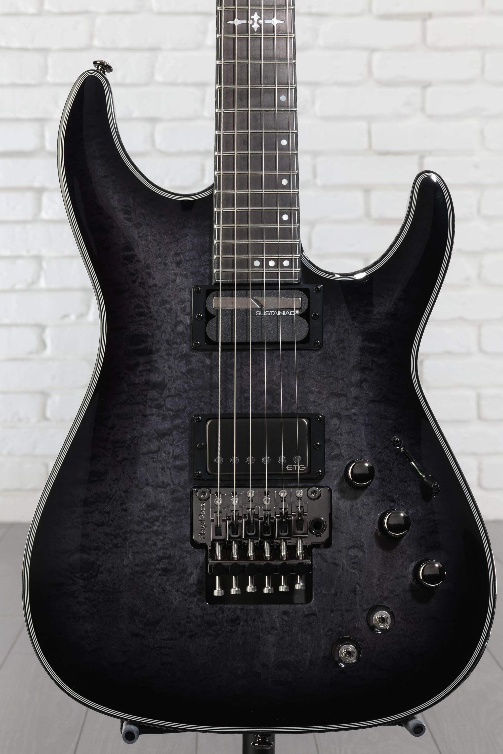 Schecter Hellraiser Hybrid C-1 FR-S Electric Guitar - Trans Black