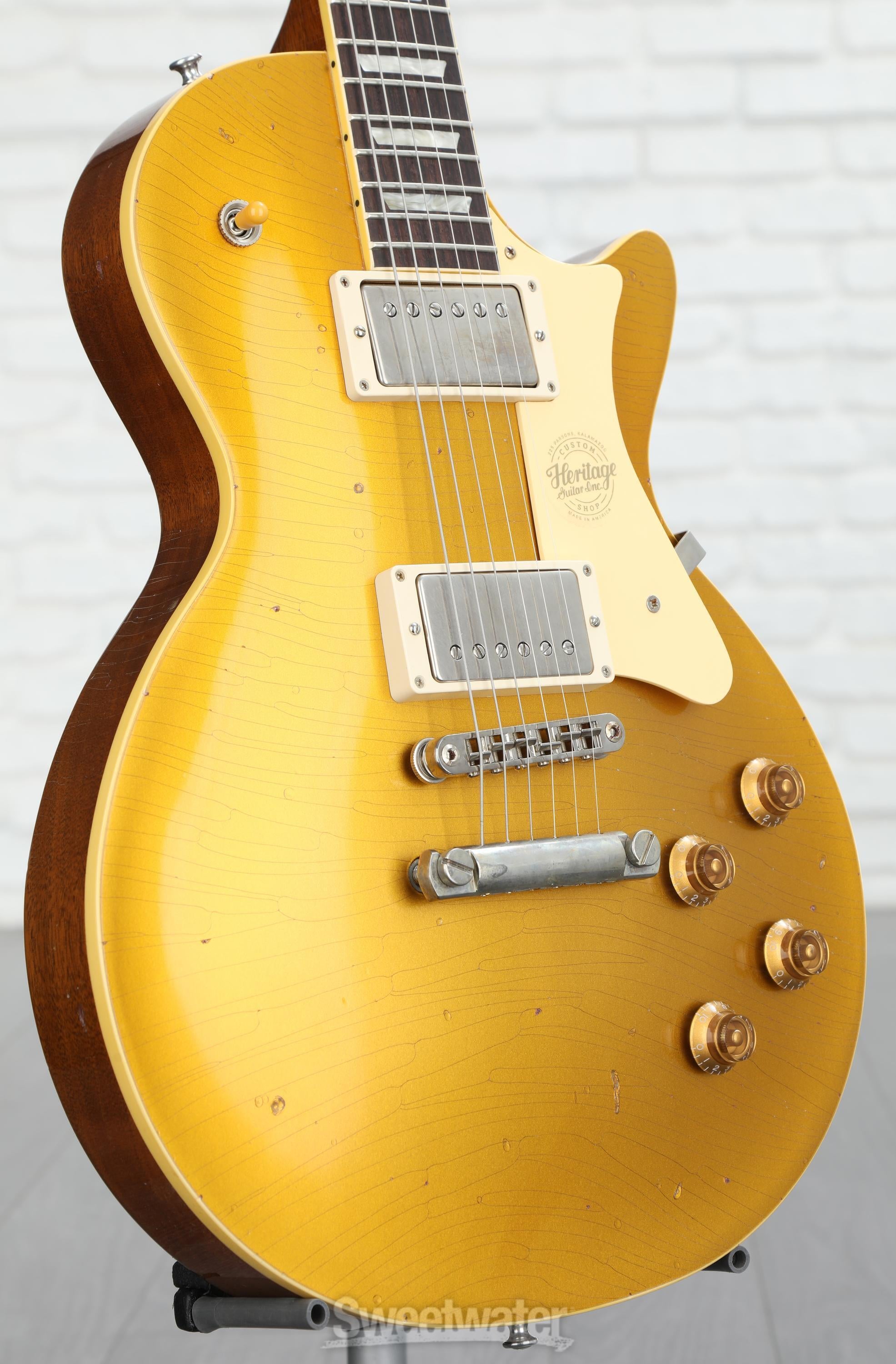 Heritage Artisan Aged Custom Core H-150 Electric Guitar - Gold Top