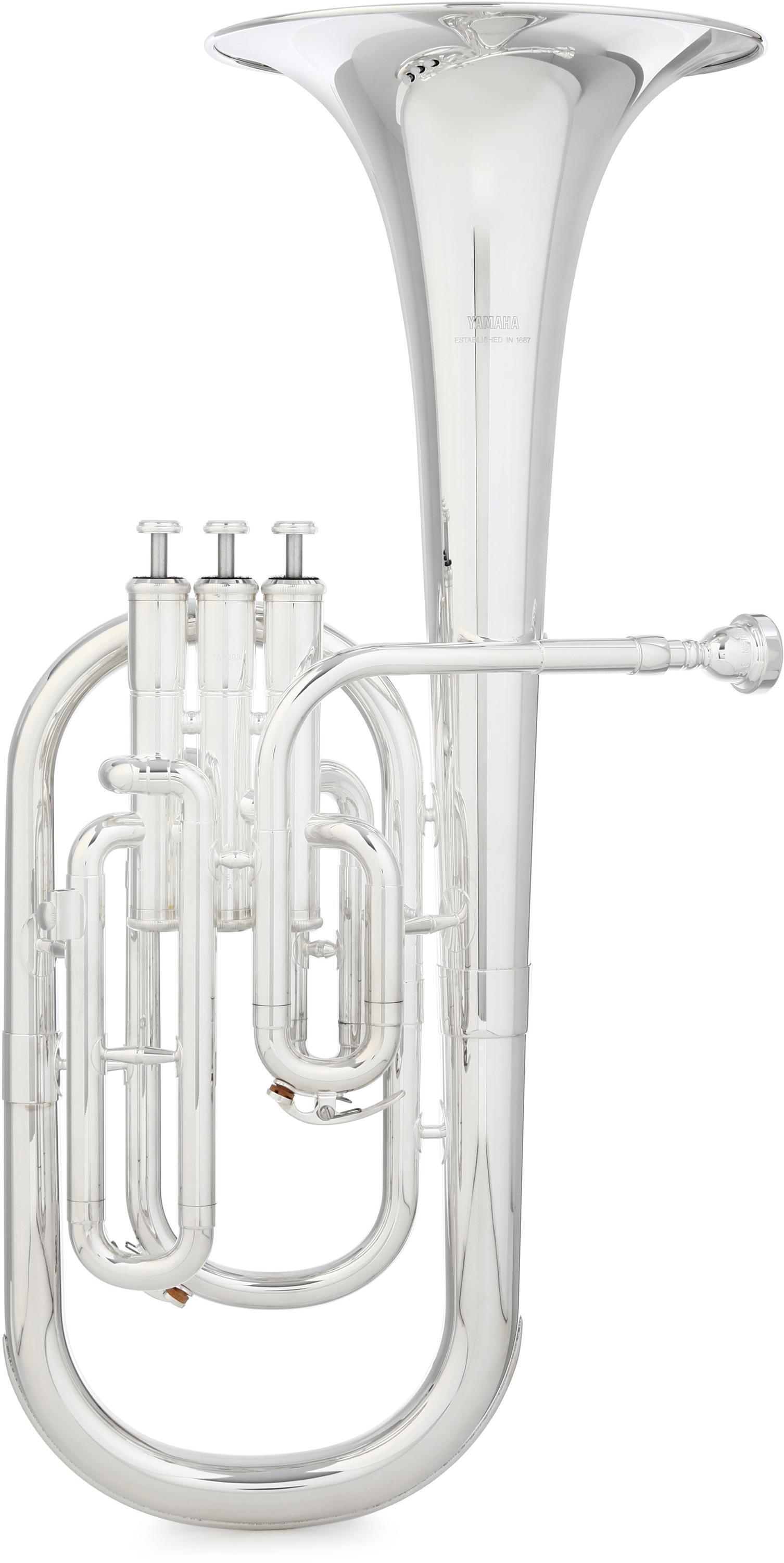 Yamaha YAH-203S Student Alto Horn - Silver-plated with Yellow Brass Bell |  Sweetwater