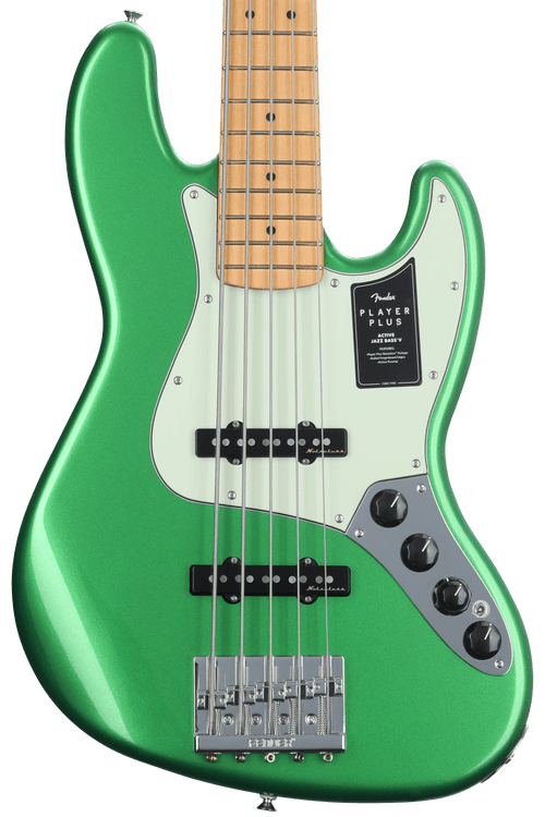 Fender Player Plus Active Jazz Bass V - Cosmic Jade with Maple 