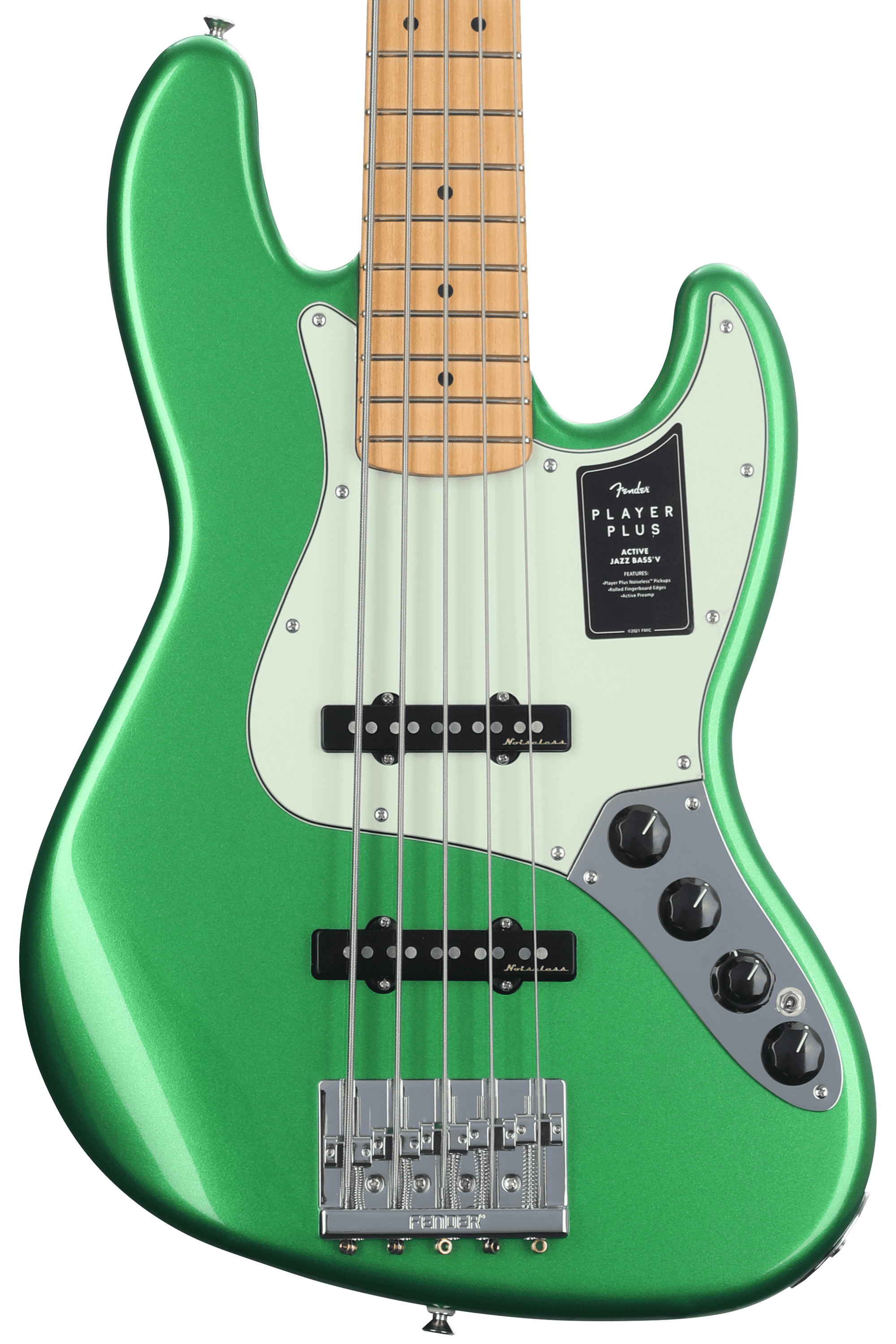 Fender Player Plus Active Jazz Bass V - Cosmic Jade with