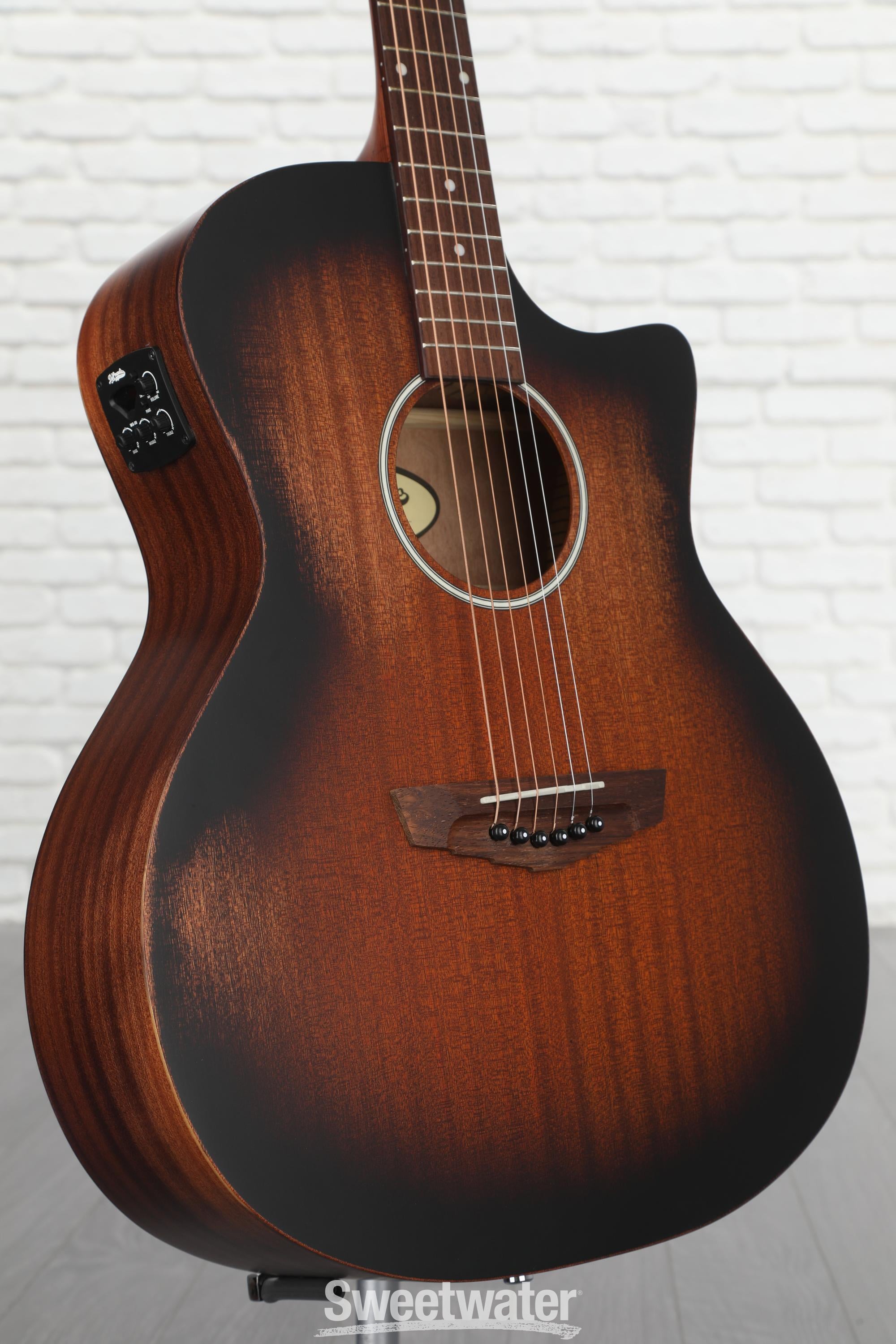 Photo of D'Angelico Premier Gramercy LS Acoustic-electric Guitar - Aged Mahogany