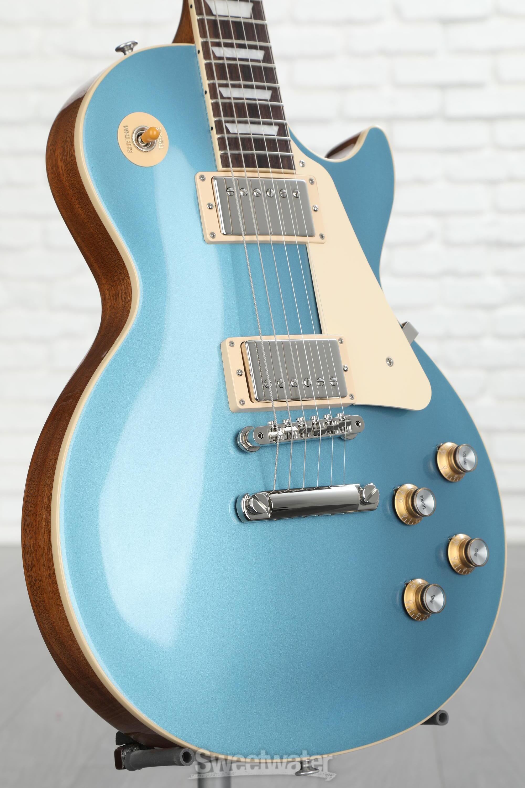 Gibson Les Paul Standard '60s Plain Top Electric Guitar - Pelham Blue ...