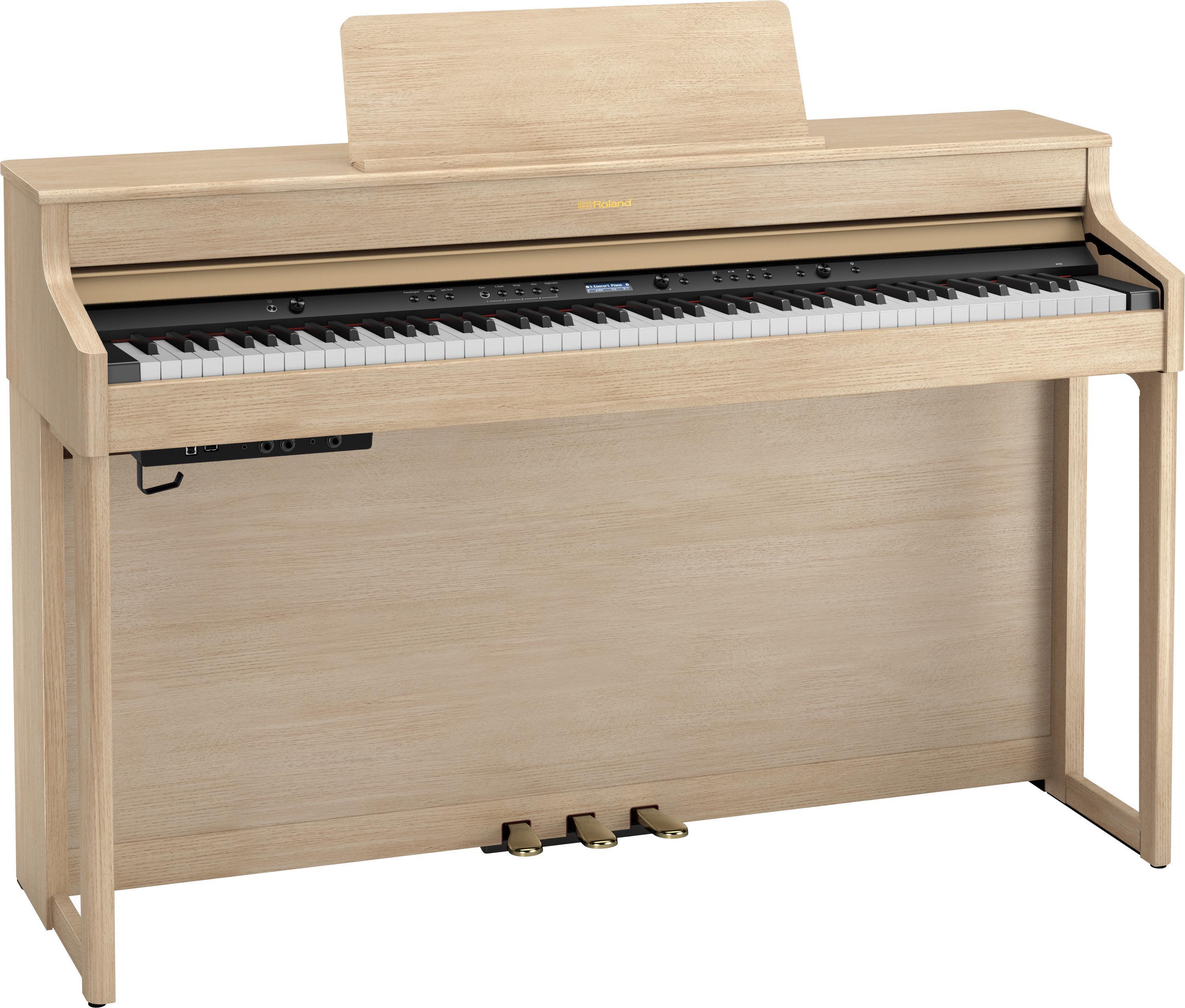 Roland HP702 Digital Upright Piano - Light Oak | Sweetwater