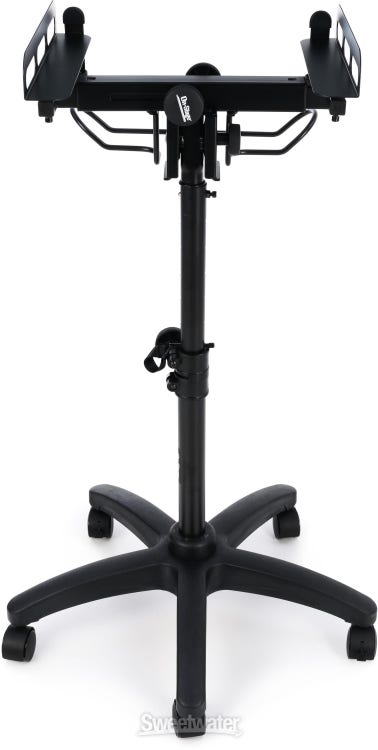 On-Stage MIX-400 V2 Mobile Mixer Stand: Rolling platform for mixers,  laptops, controllers. Height adjustable (28-38), rackmount compatible