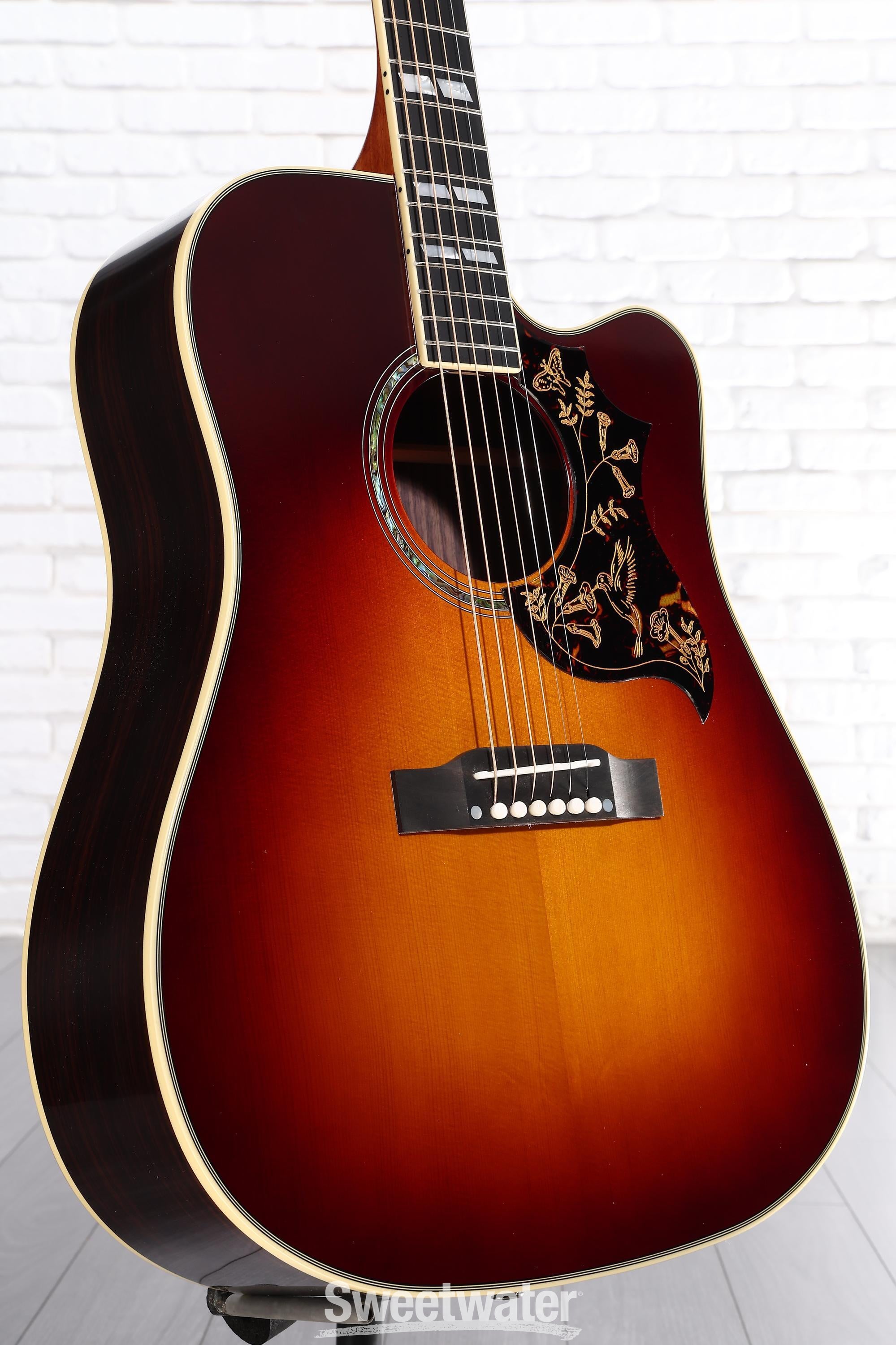 Photo of Epiphone Hummingbird Deluxe EC Acoustic-electric Guitar - Autumn Burst